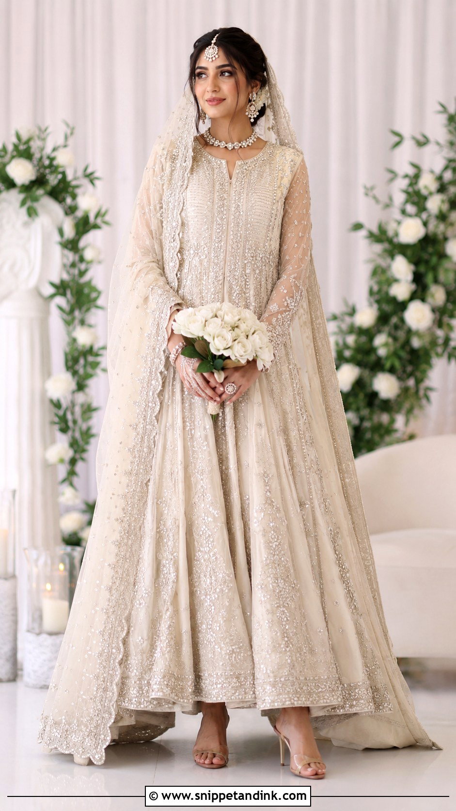 Pakistani Pishwas Dress For Nikah - Snippet and Ink - 25 Pakistan Wedding Dress Ideas