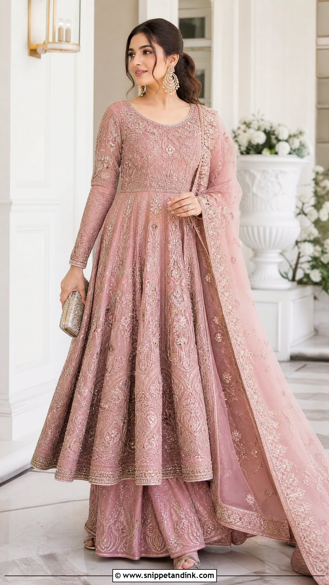 Pakistani Pishwas With Lehenga - Snippet and Ink - 25 Pakistani Wedding Dresses Ideas