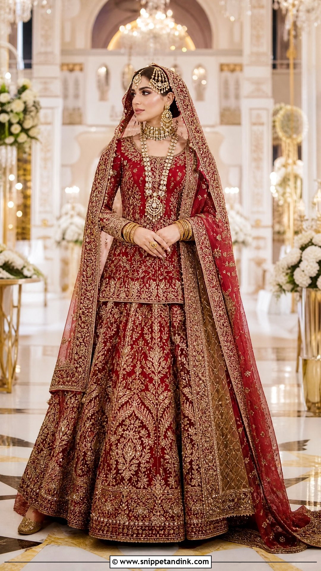 Pakistani Red And Gold Bridal Lehenga - Snippet and Ink - 20 Red Bridal Dress Pakistani Pakistan Ideas