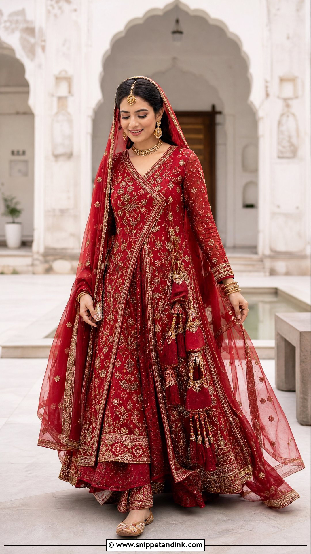 Pakistani Red Angrakha Bridal Dress - Snippet and Ink - 20 Red Bridal Dress Pakistani Pakistan Ideas