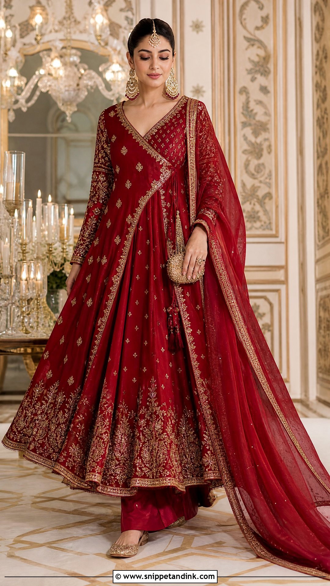 Pakistani Red Angrakha Wedding Outfit - Snippet and Ink - 20 Pakistan Wedding Dress Sister Ideas