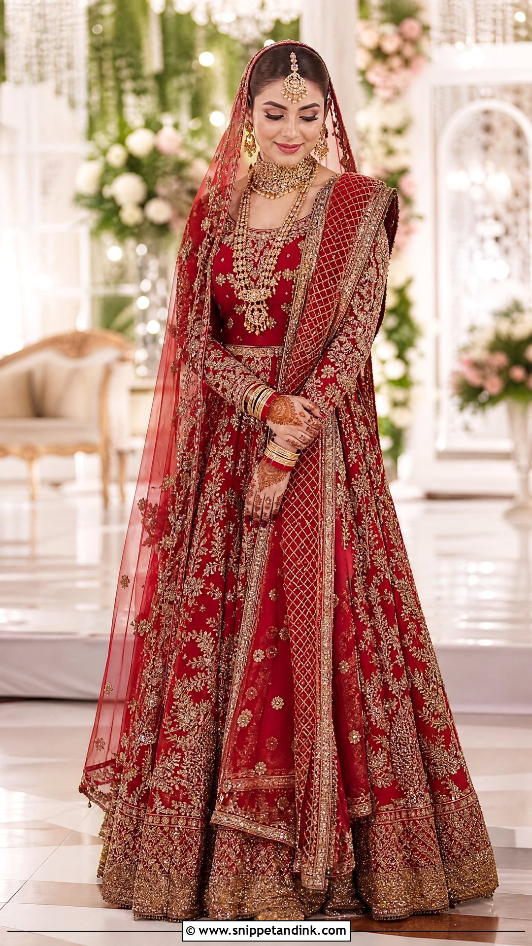 Pakistani Red Bridal Lehenga - Snippet and Ink - 20 Wedding Dresses in Pakistan