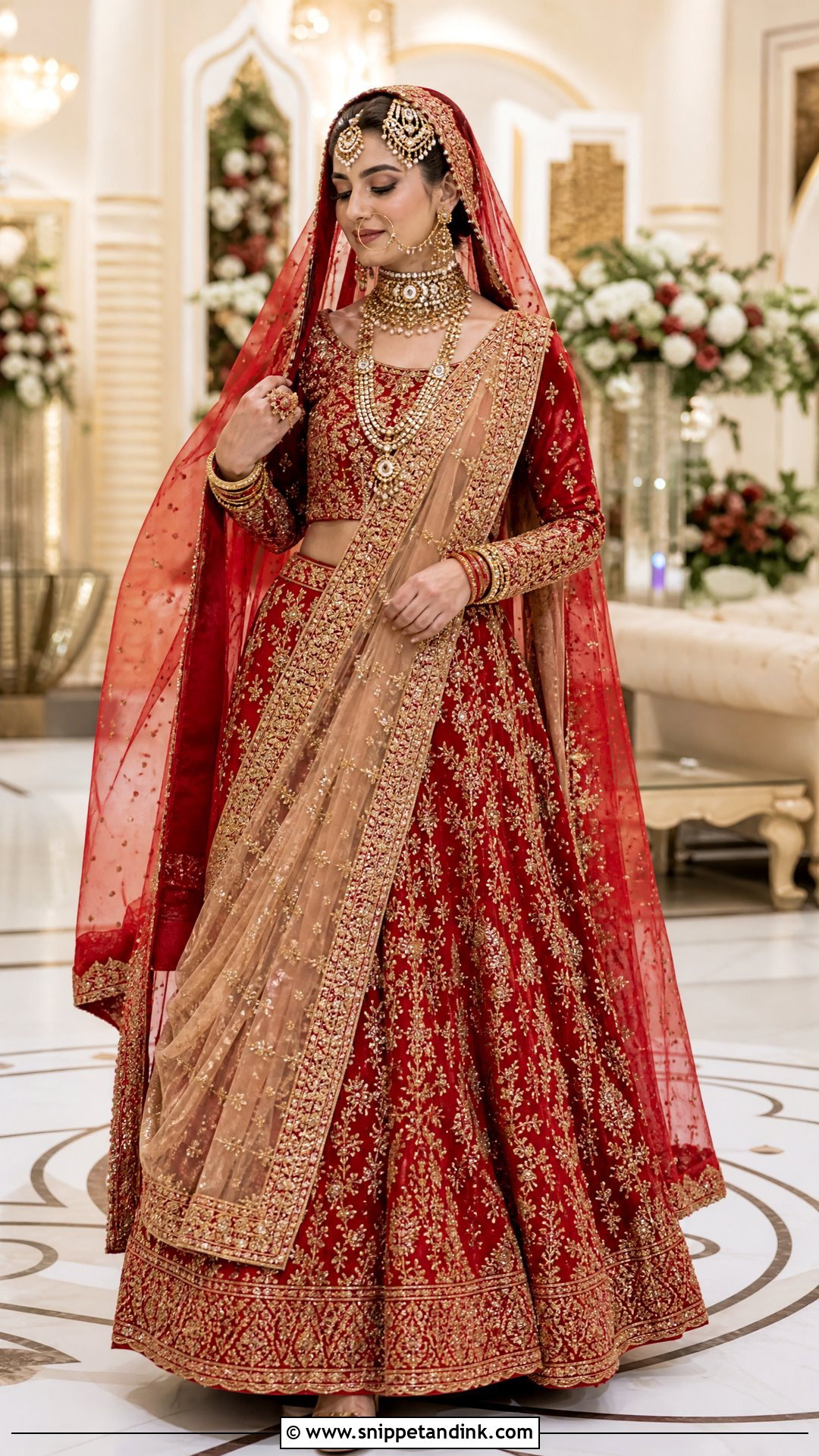 Pakistani Red Double Dupatta Bridal Dress - Snippet and Ink - 20 Red Bridal Dress Pakistani Pakistan Ideas