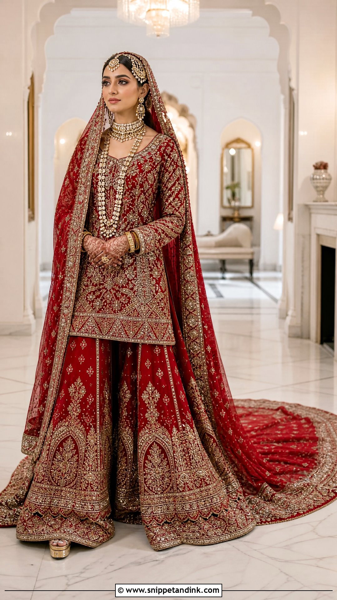 Pakistani Red Farshi Gharara Bridal Dress - Snippet and Ink - 20 Red Bridal Dress Pakistani Pakistan Ideas
