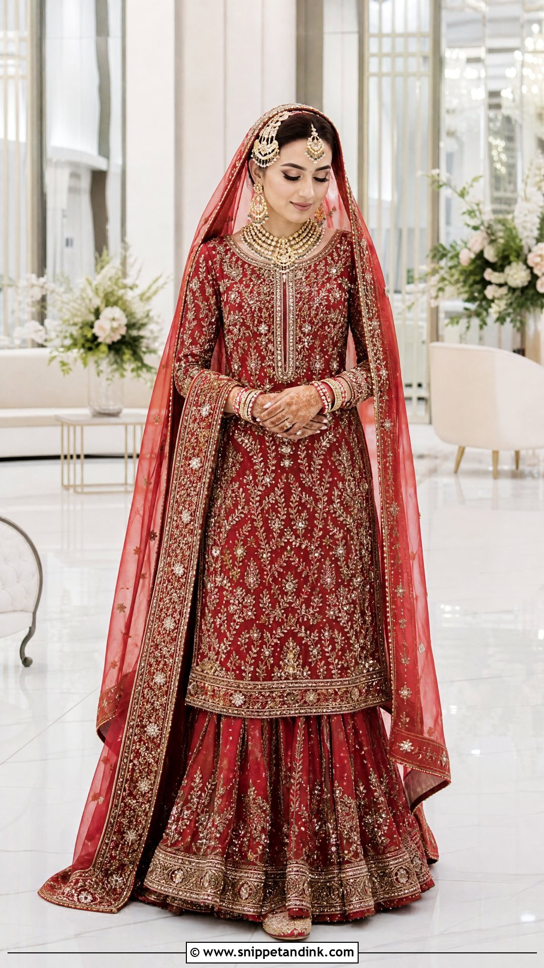 Pakistani Red Long Shirt Bridal Lehenga - Snippet and Ink - 20 Red Bridal Dress Pakistani Pakistan Ideas