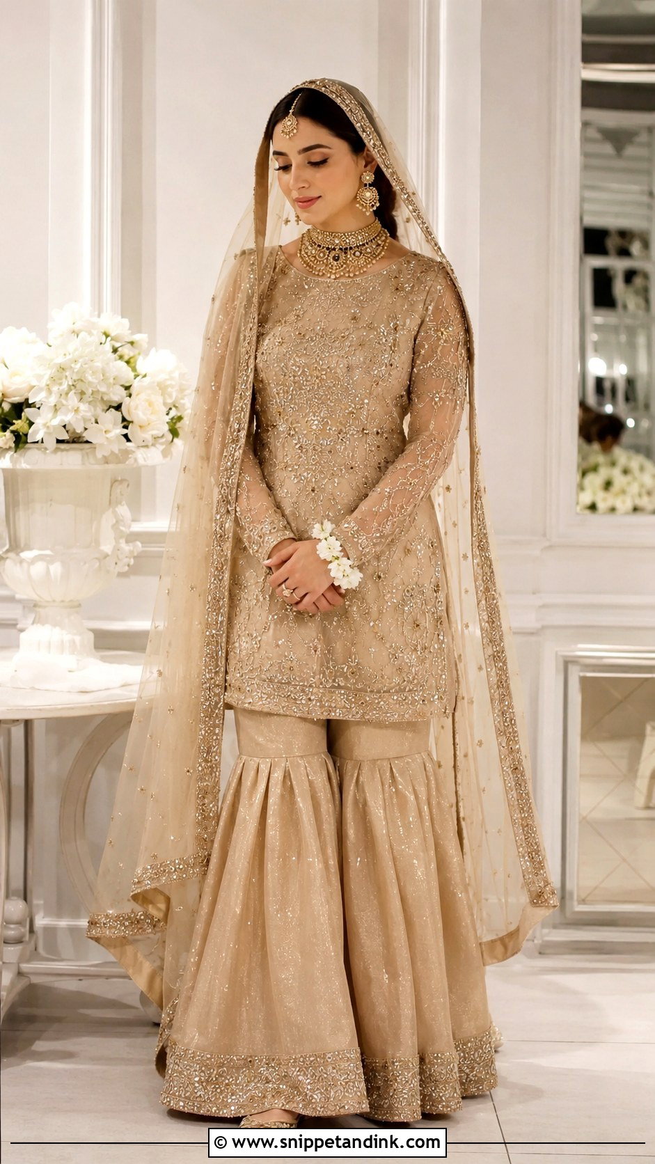 Pakistani Sharara Bride - Snippet and Ink - 30 Pakistani Wedding Outfits Bride