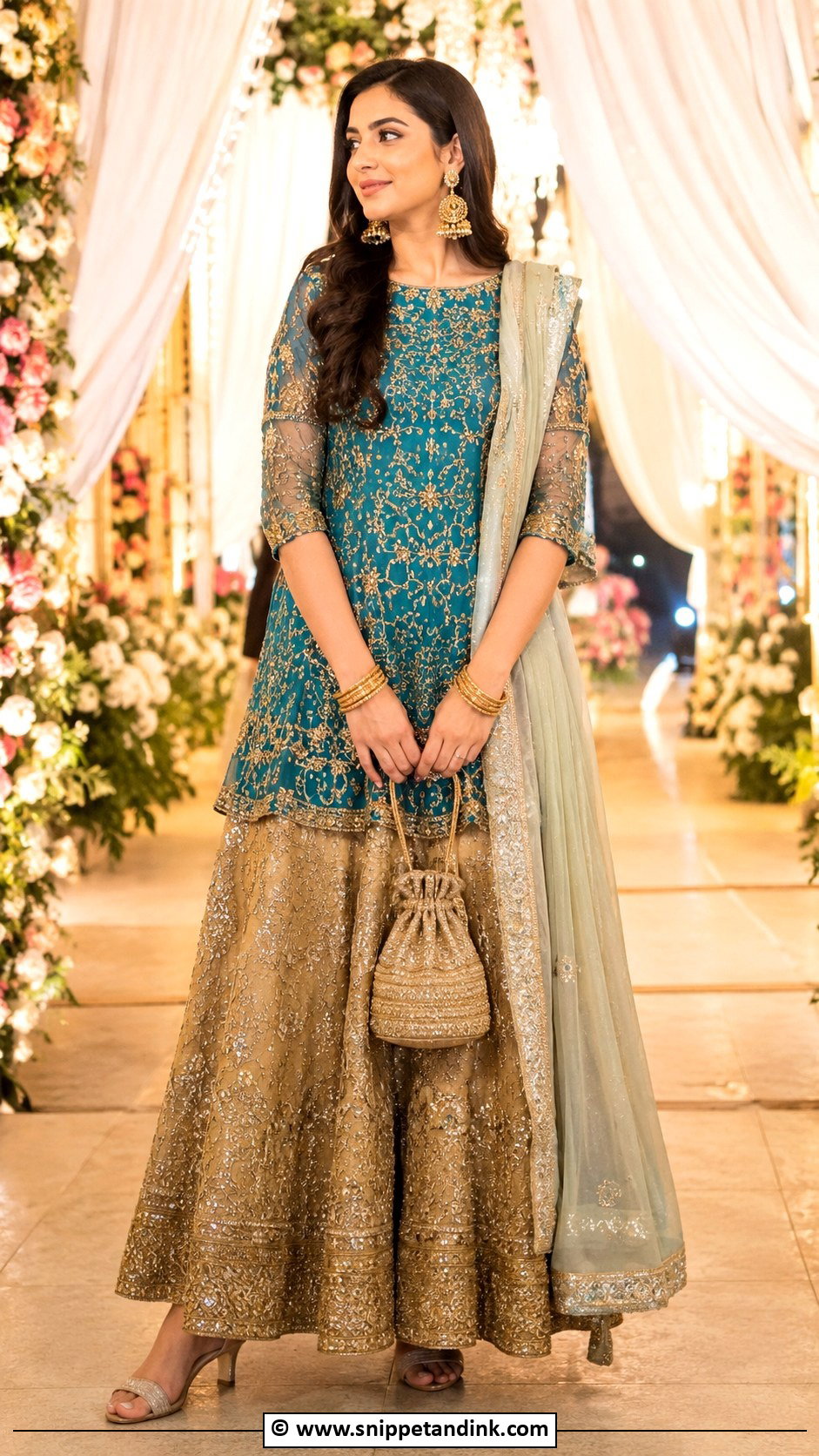 Pakistani Short Shirt With Lehenga For Sister - Snippet and Ink - 25 Pakistani Wedding Outfits Sisters Ideas