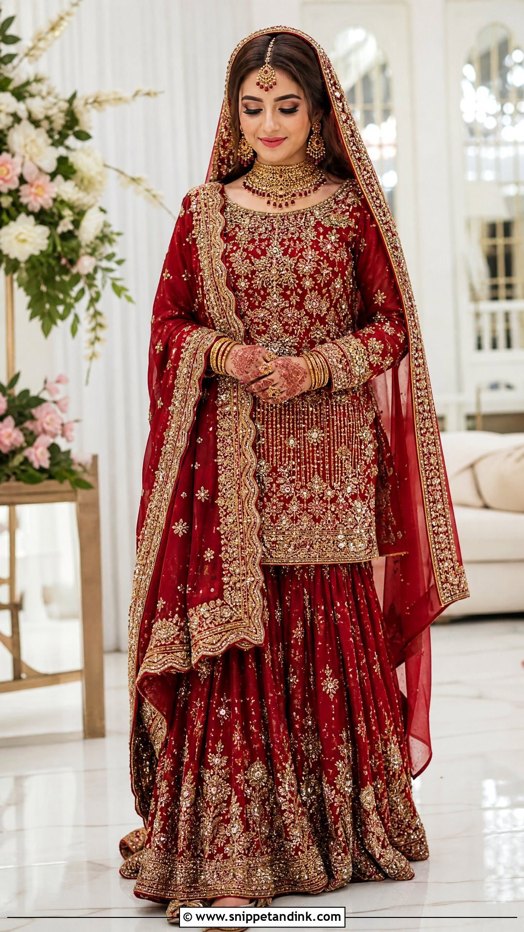 Pakistani Traditional Marriage Dress With Gharara - Snippet and Ink - 20 Traditional Marriage Dress for Women Ideas