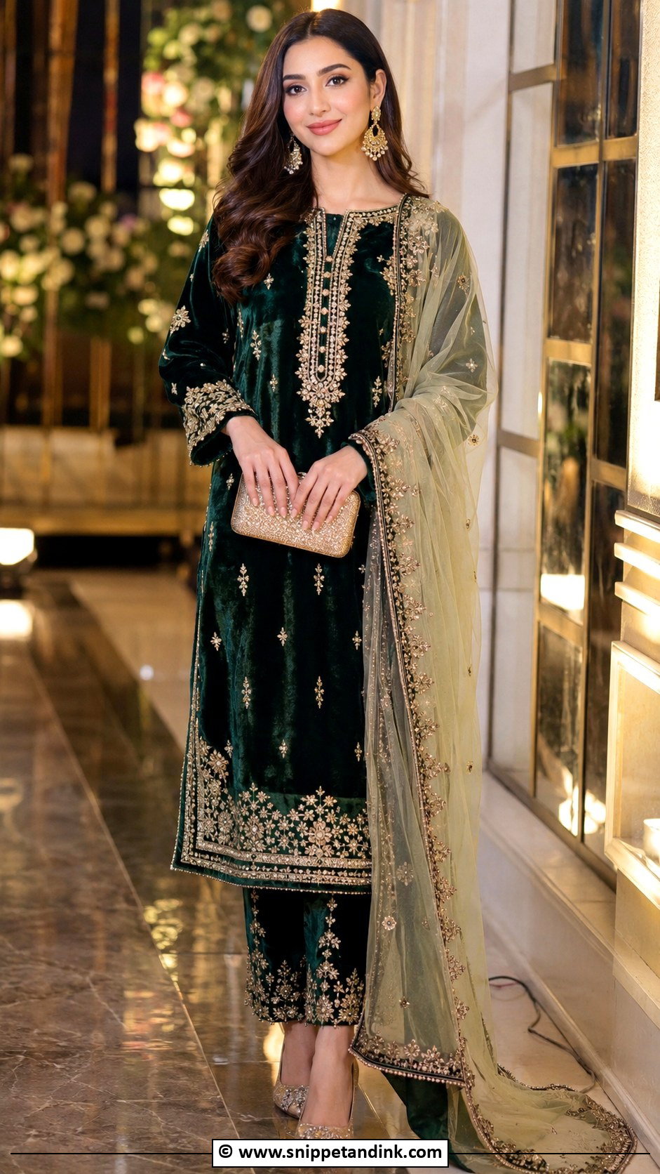 Pakistani Velvet Dress For Wedding - Snippet and Ink - 25 Pakistani Dresses for Wedding