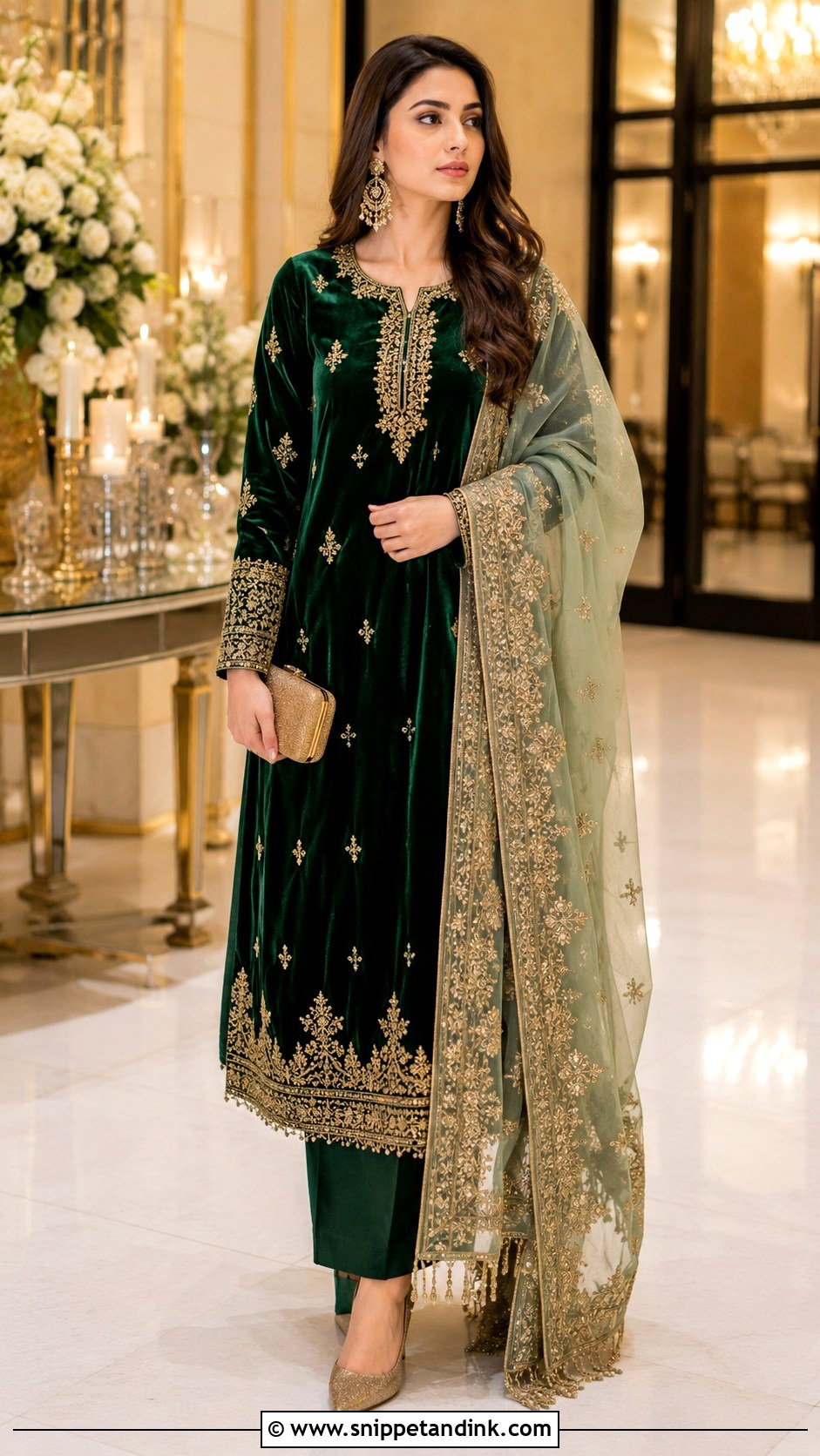 Pakistani Velvet Dress For Winter Wedding - Snippet and Ink - 25 Pakistani Dresses to Wear to a Wedding