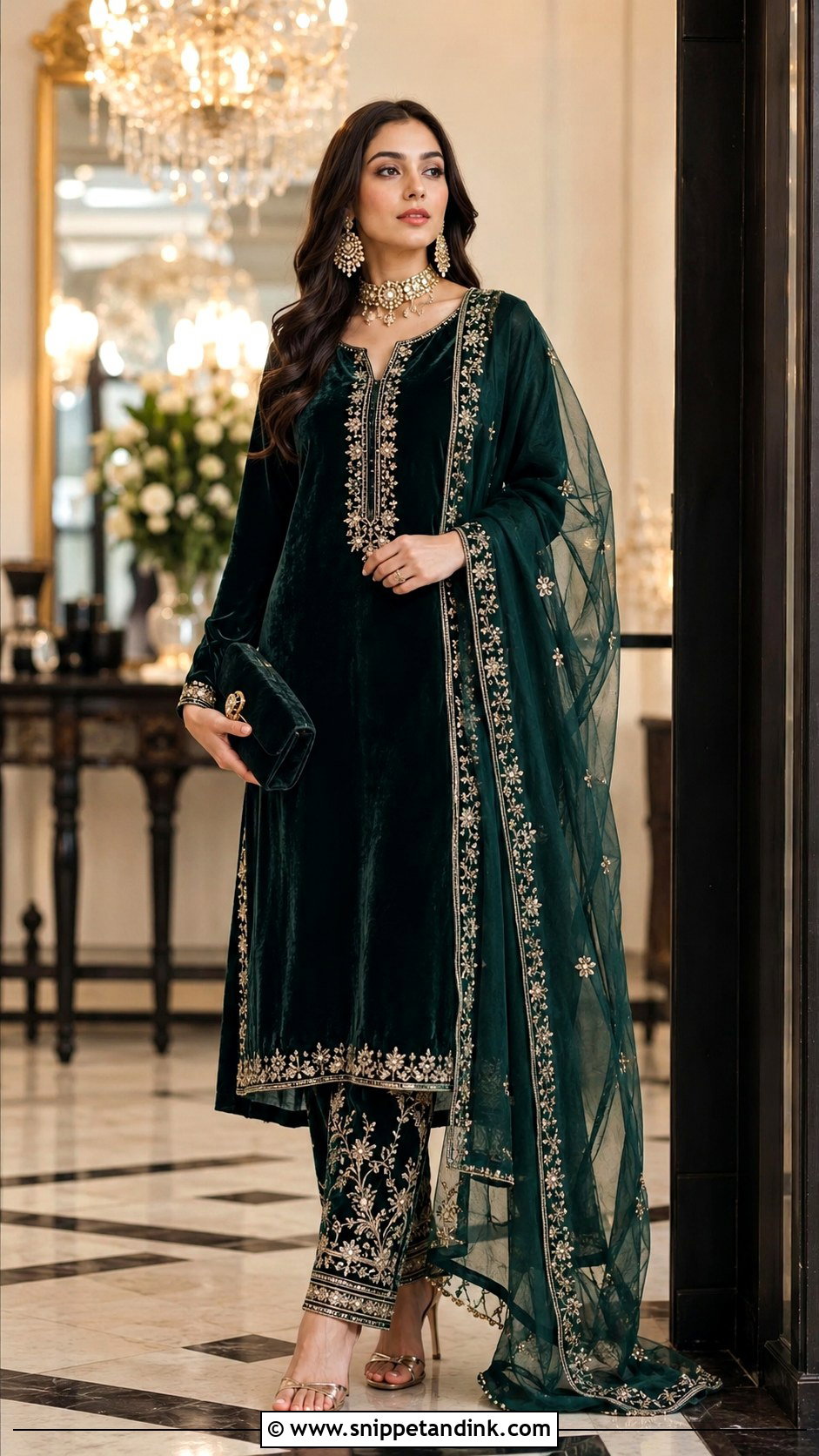 Pakistani Velvet Dress - Snippet and Ink - 30 Pakistani Dress Design for Wedding Ideas