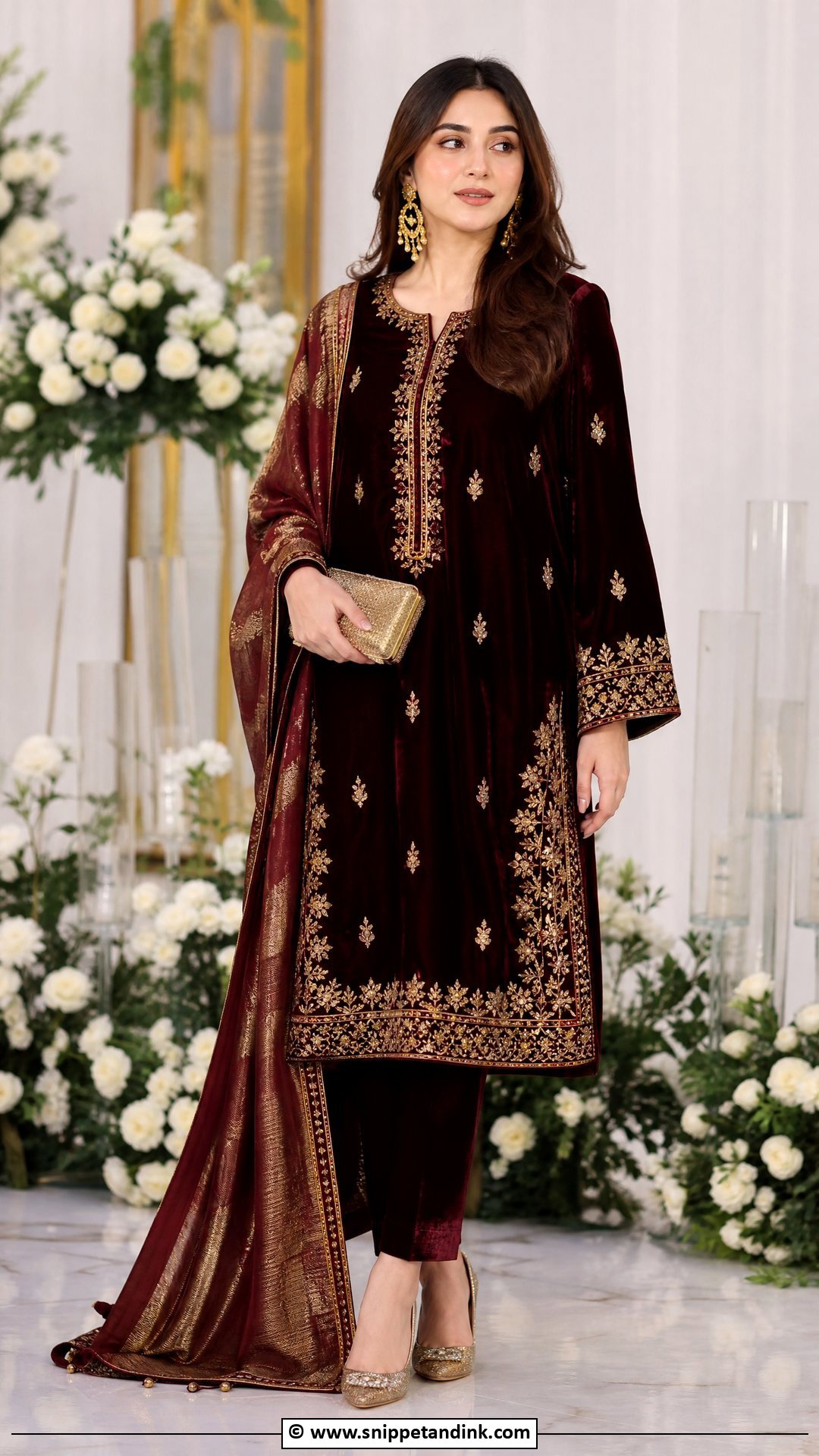 Pakistani Velvet Suit For Winter Weddings - Snippet and Ink - 35 Beautiful Pakistani Dresses