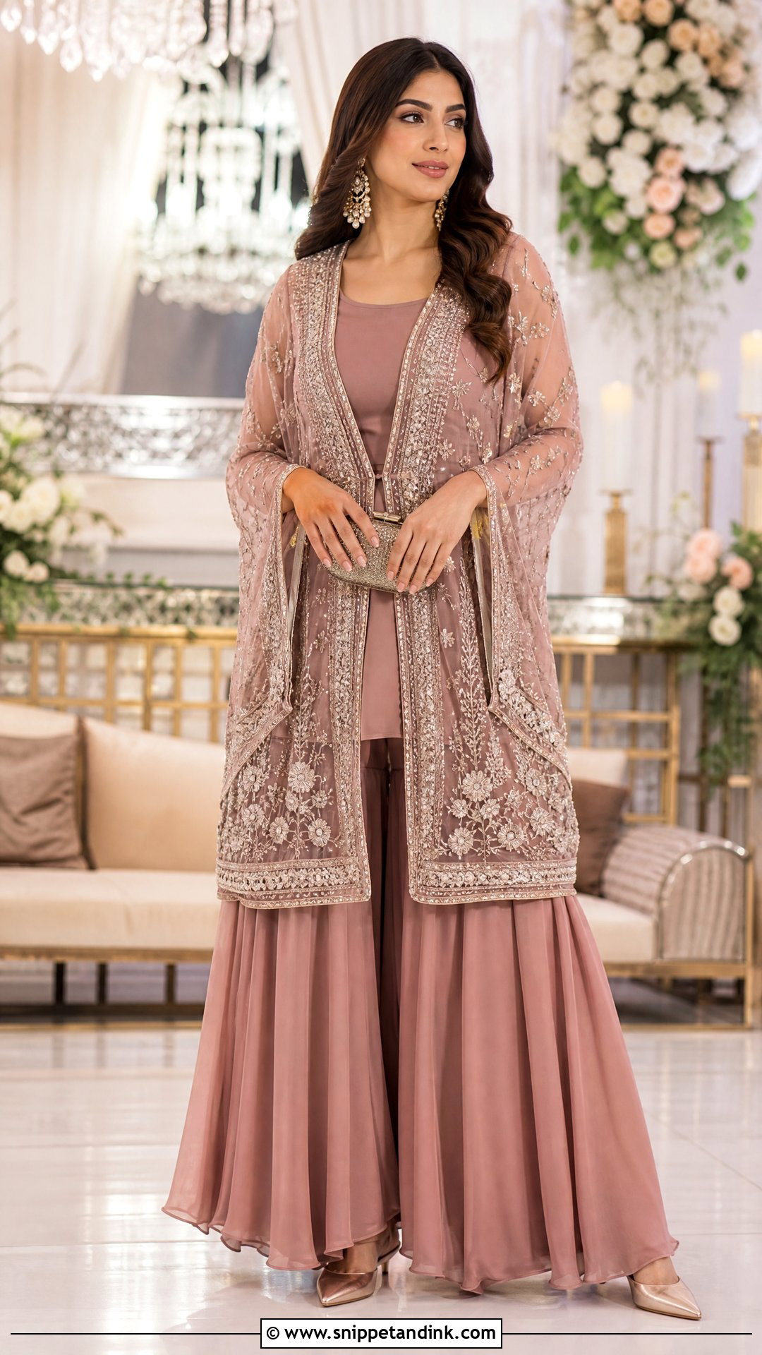Pakistani Wedding Cape Sharara - Snippet and Ink - 20 Pakistani Wedding Outfits