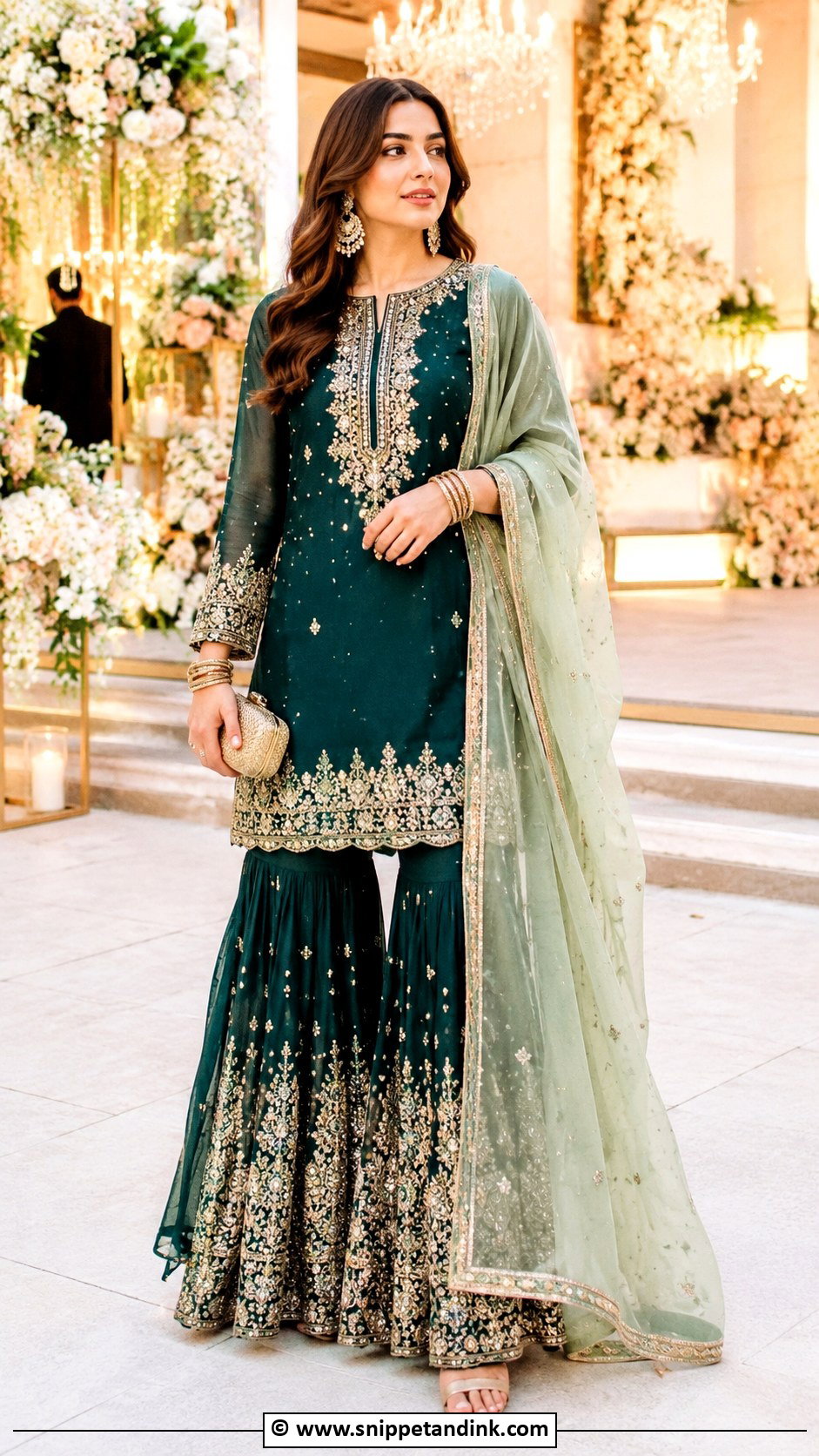 Pakistani Wedding Guest Gharara Dress - Snippet and Ink - 25 Grara Dress Pakistani Wedding Ideas