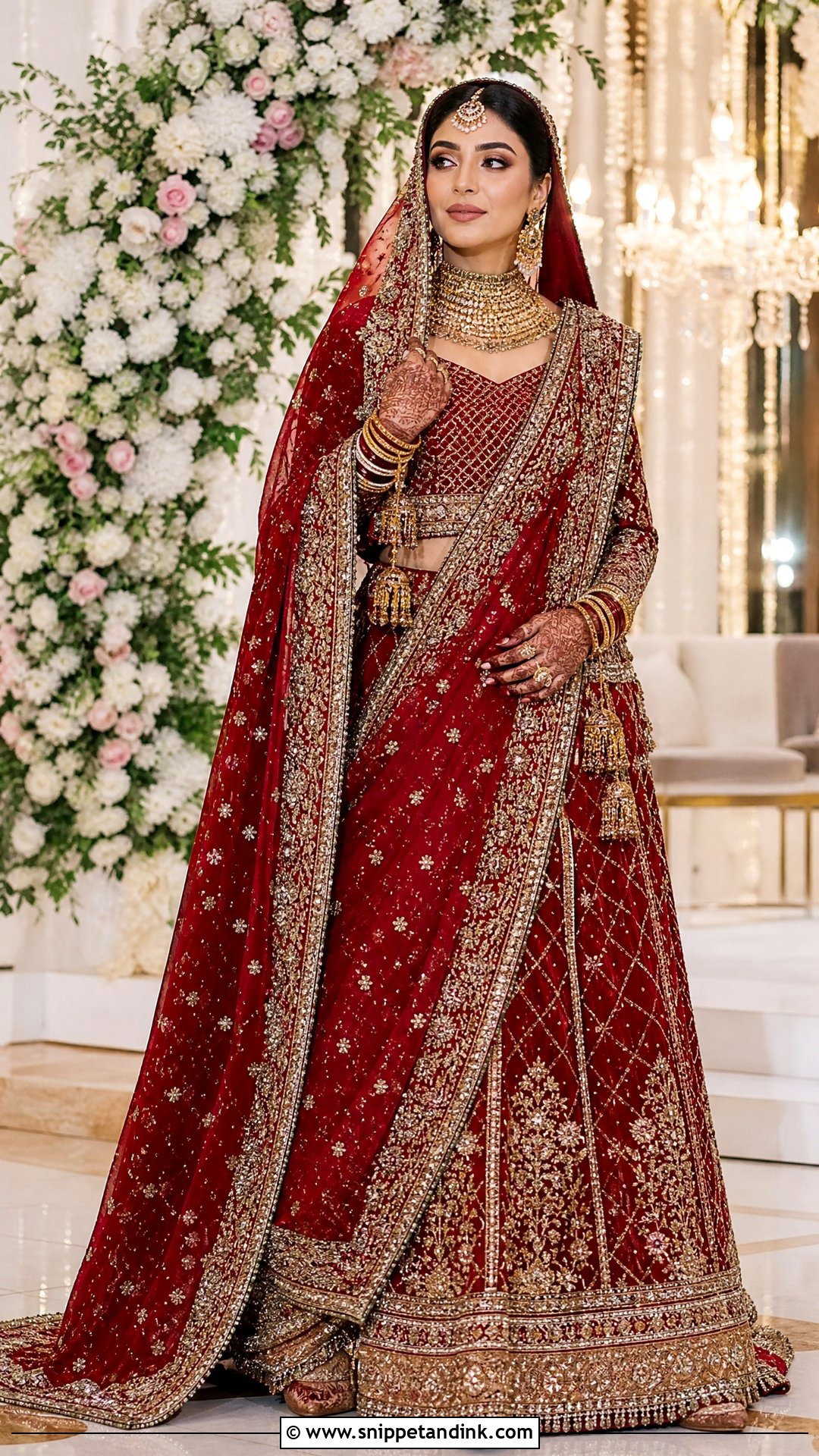 Pakistani Wedding Red Bridal Lehenga - Snippet and Ink - 20 Pakistani Wedding Outfits