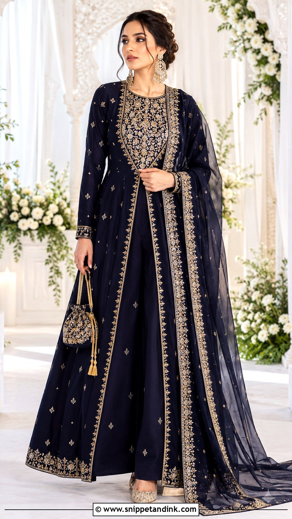 Palazzo Anarkali Wedding Outfit - Snippet and Ink - 20 Desi Fits for Wedding Ideas