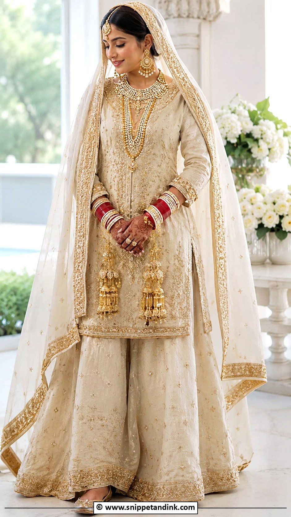 Palazzo Bridal Suit - Snippet and Ink - 25 Bridal Suits Punjabi Sikh Bride