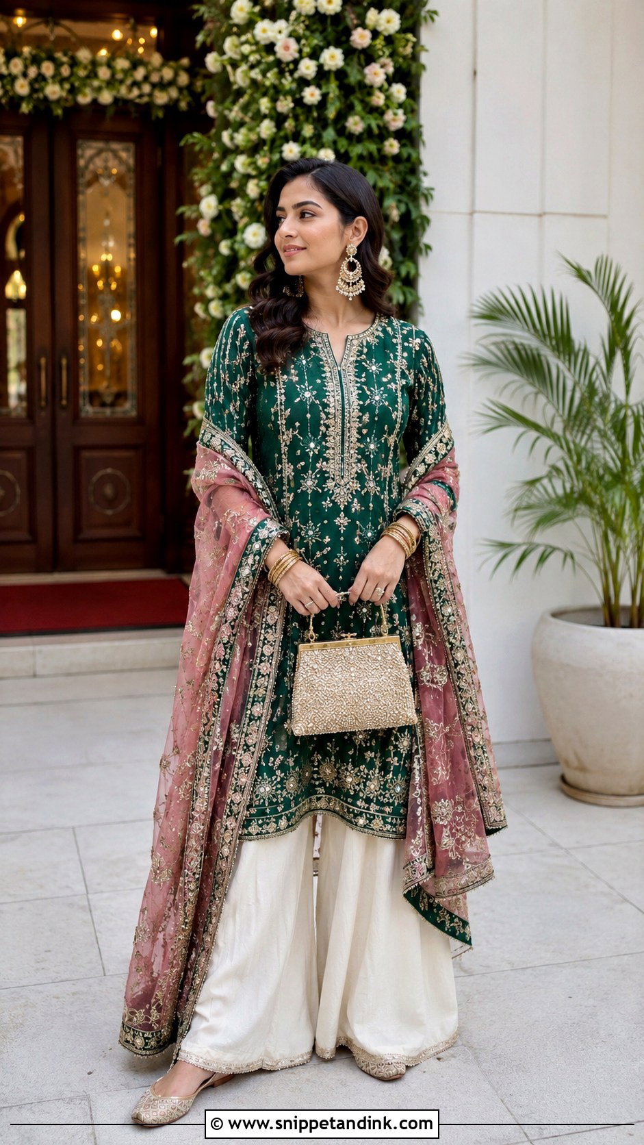 Palazzo Kurta Desi Outfit for Wedding - Snippet and Ink - 20 Desi Outfits for Wedding