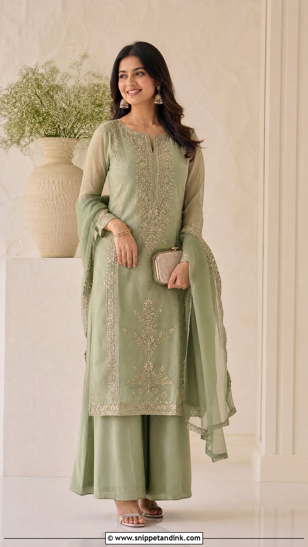 Palazzo Kurta Indian Bridesmaid Set - Snippet and Ink - 20 Indian Bridemates Dress Ideas