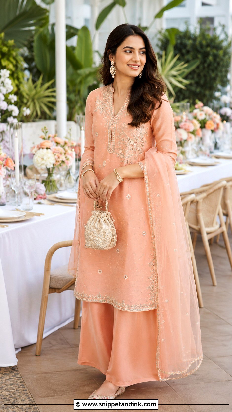 Palazzo Kurta Set for a Pre Wedding Lunch - Snippet and Ink - 20 Indian Sister Wedding Outfit Ideas