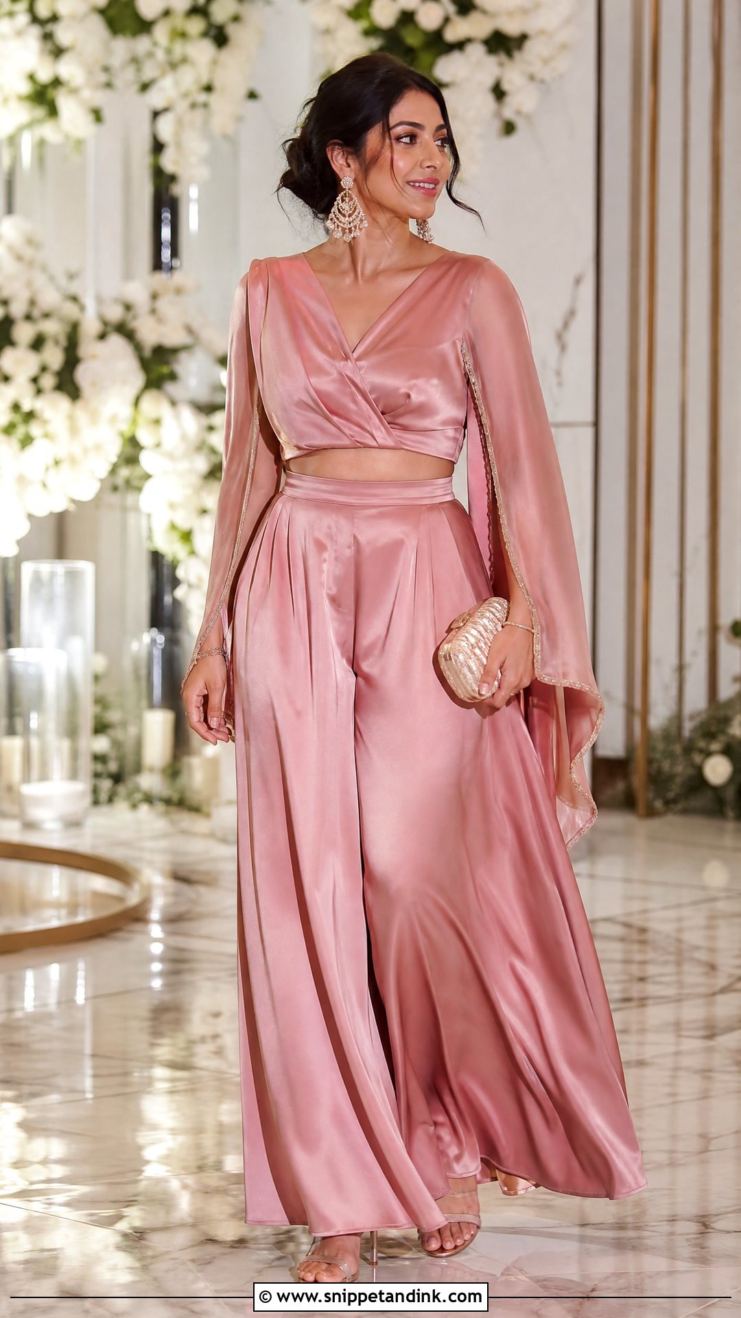 Palazzo Pants Wedding Guest Outfit - Snippet and Ink - 25 Friends Wedding Outfit Ideas