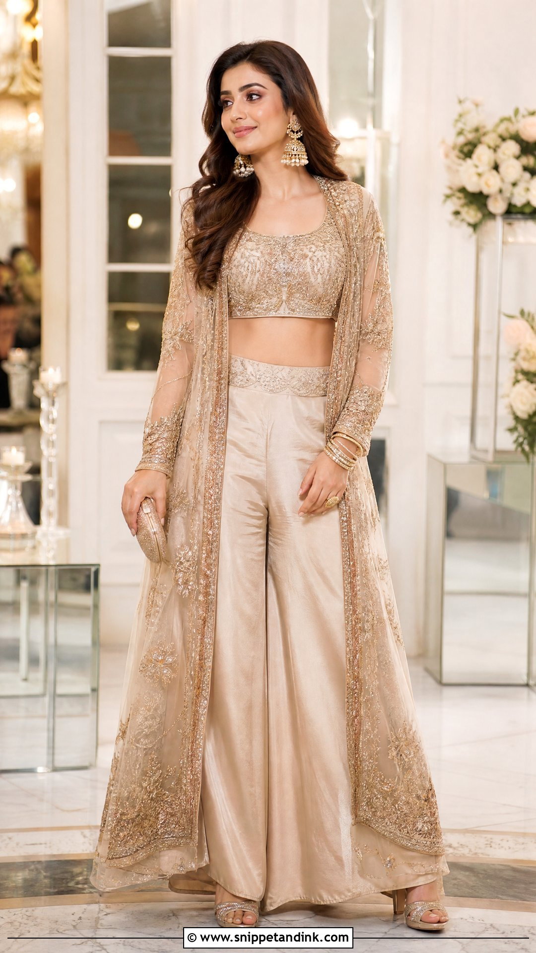 Palazzo Sangeet Outfit - Snippet and Ink - 25 Bridal Sangeet Outfit Indian Weddings Ideas