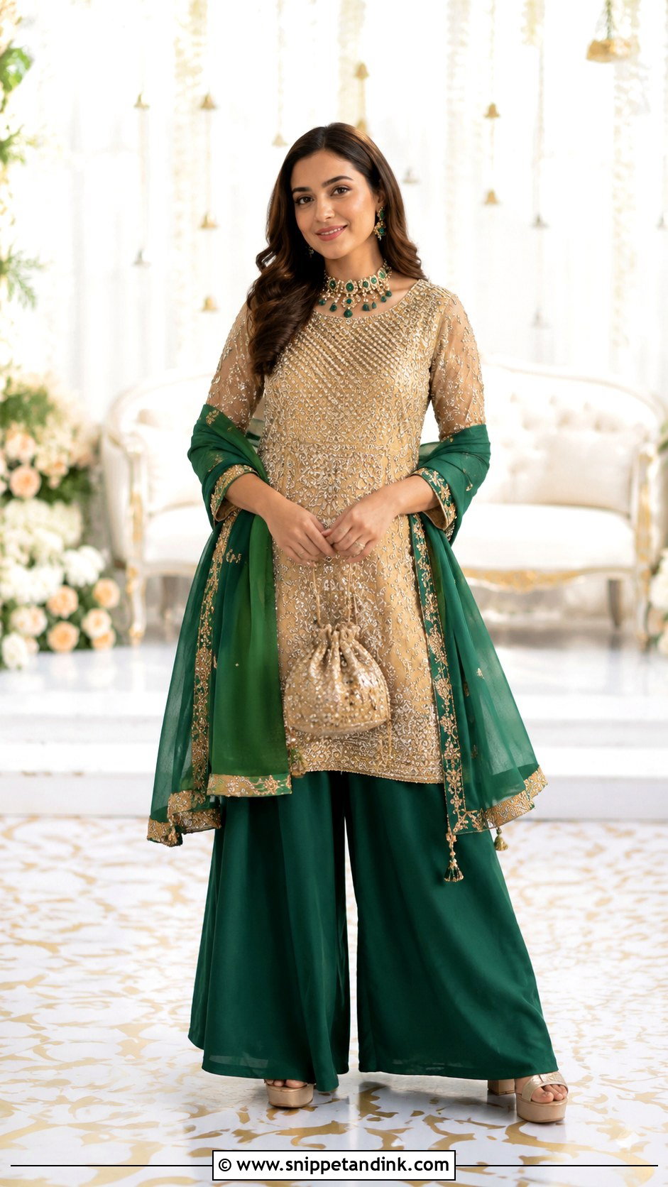 Palazzo Suit Baraat Outfit - Snippet and Ink - 20 Baraat Outfits for Sisters