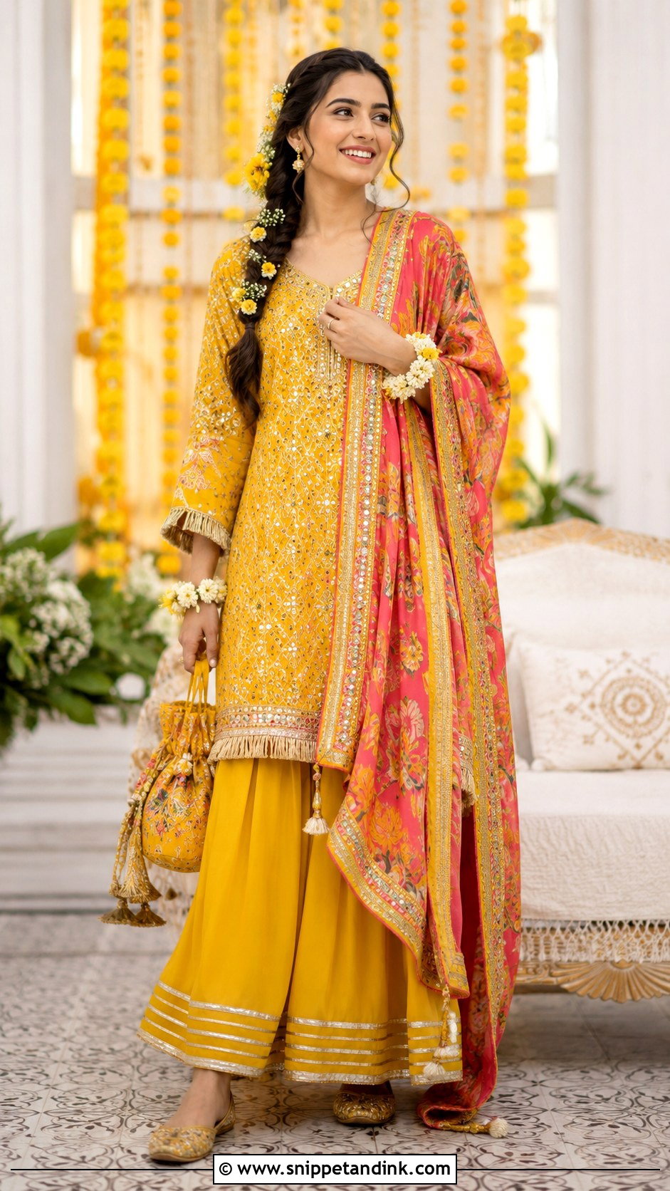 Palazzo Suit Bridal Mayon Dress - Snippet and Ink - 20 Bridal Mayon Dress Ideas
