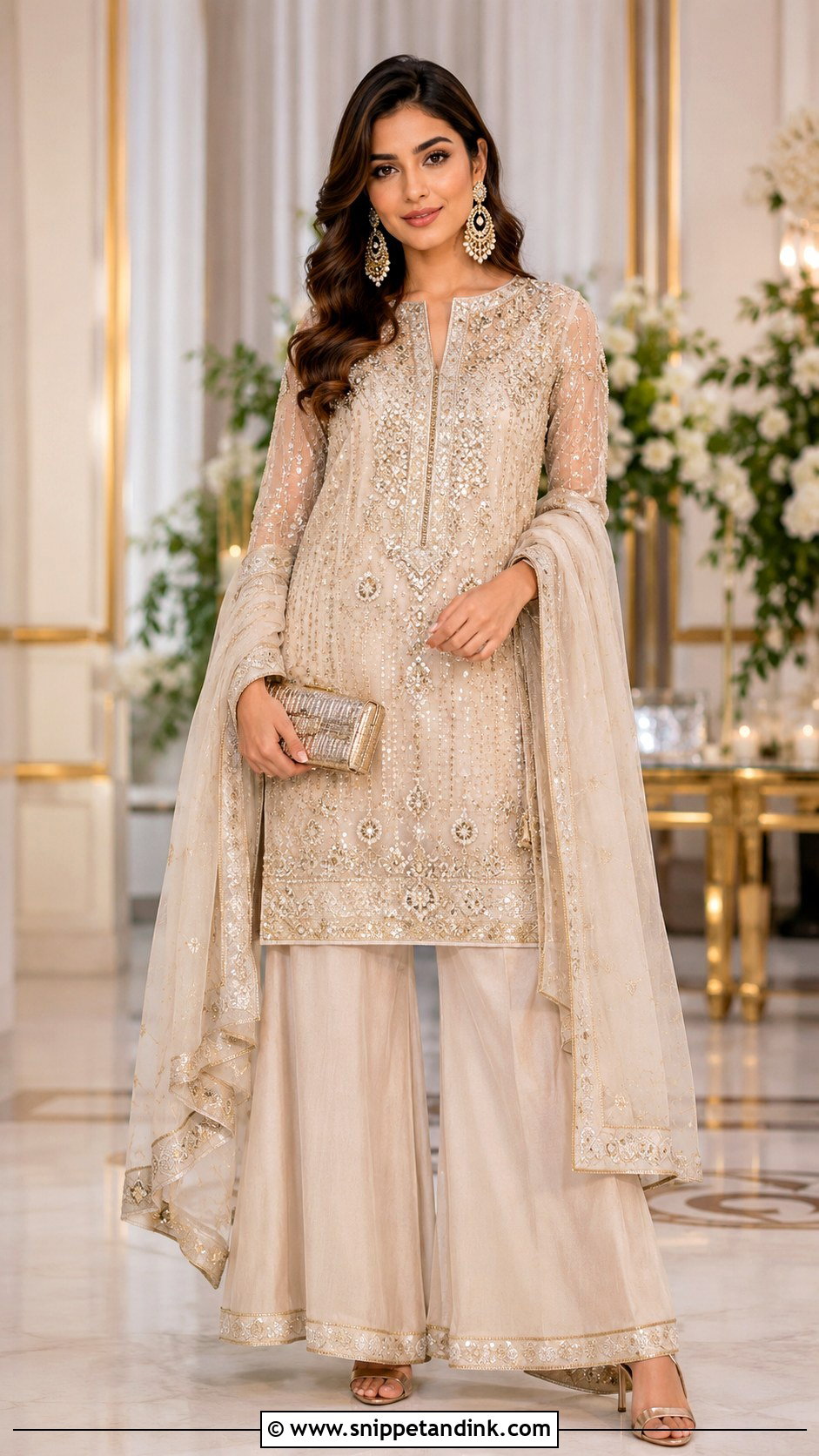 Palazzo Suit Cocktail Dress - Snippet and Ink - 30 Indian Wedding Cocktail Dress Ideas