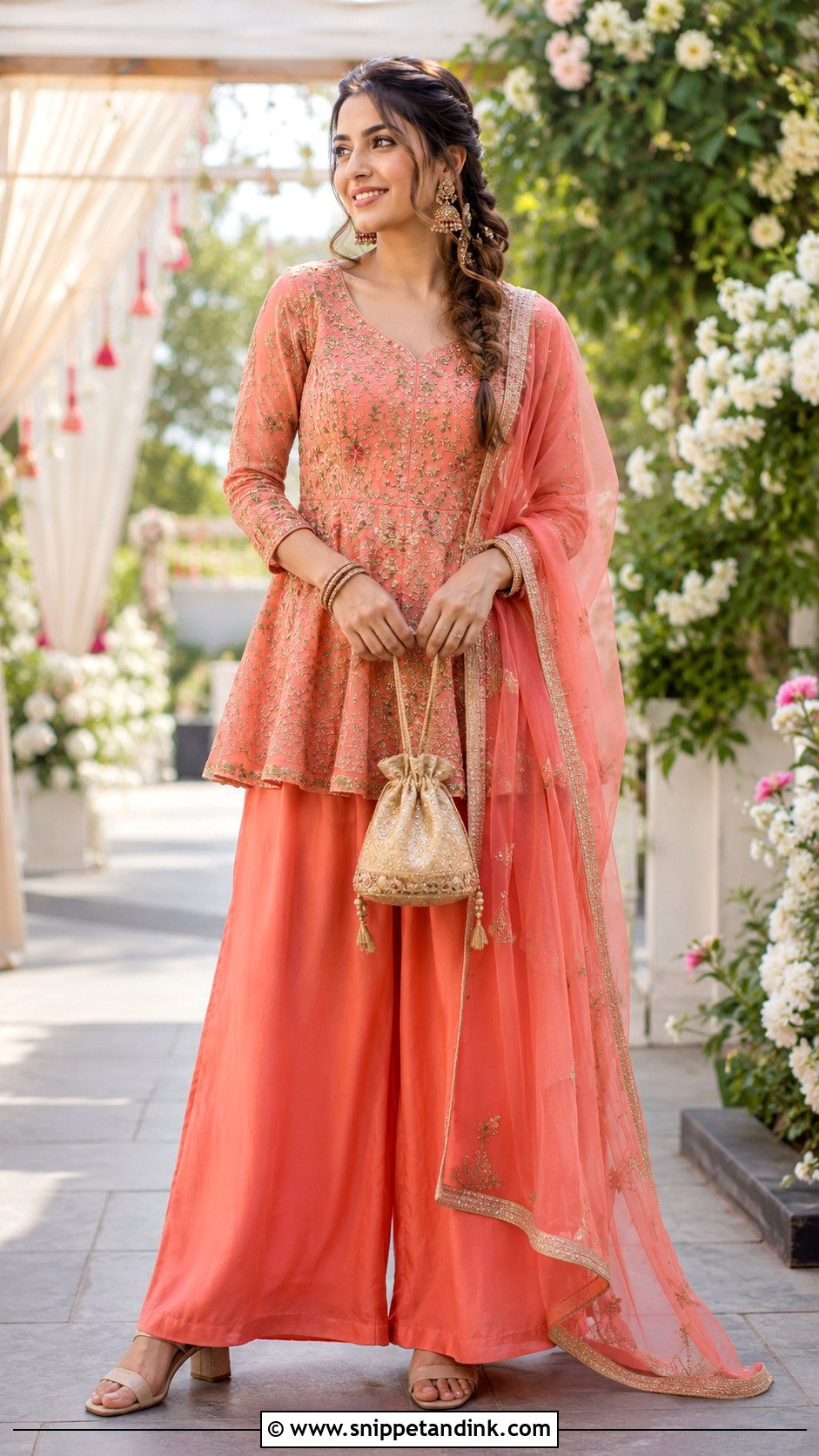 Palazzo Suit For Daytime Wedding - Snippet and Ink - 20 Marrige Function Outfit Ideas