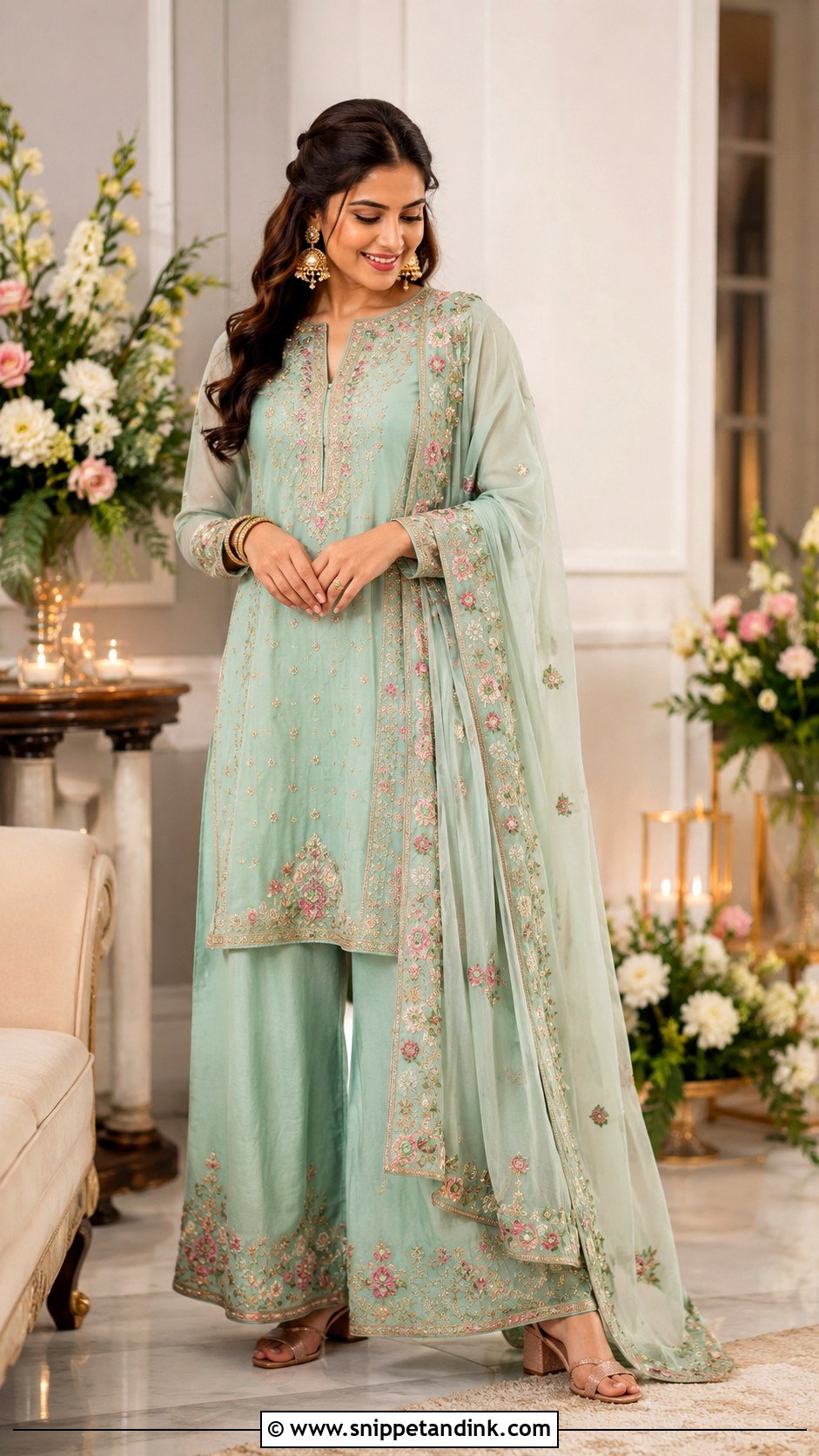 Palazzo Suit For Engagement - Snippet and Ink - 30 Indian Engement Dress Ideas