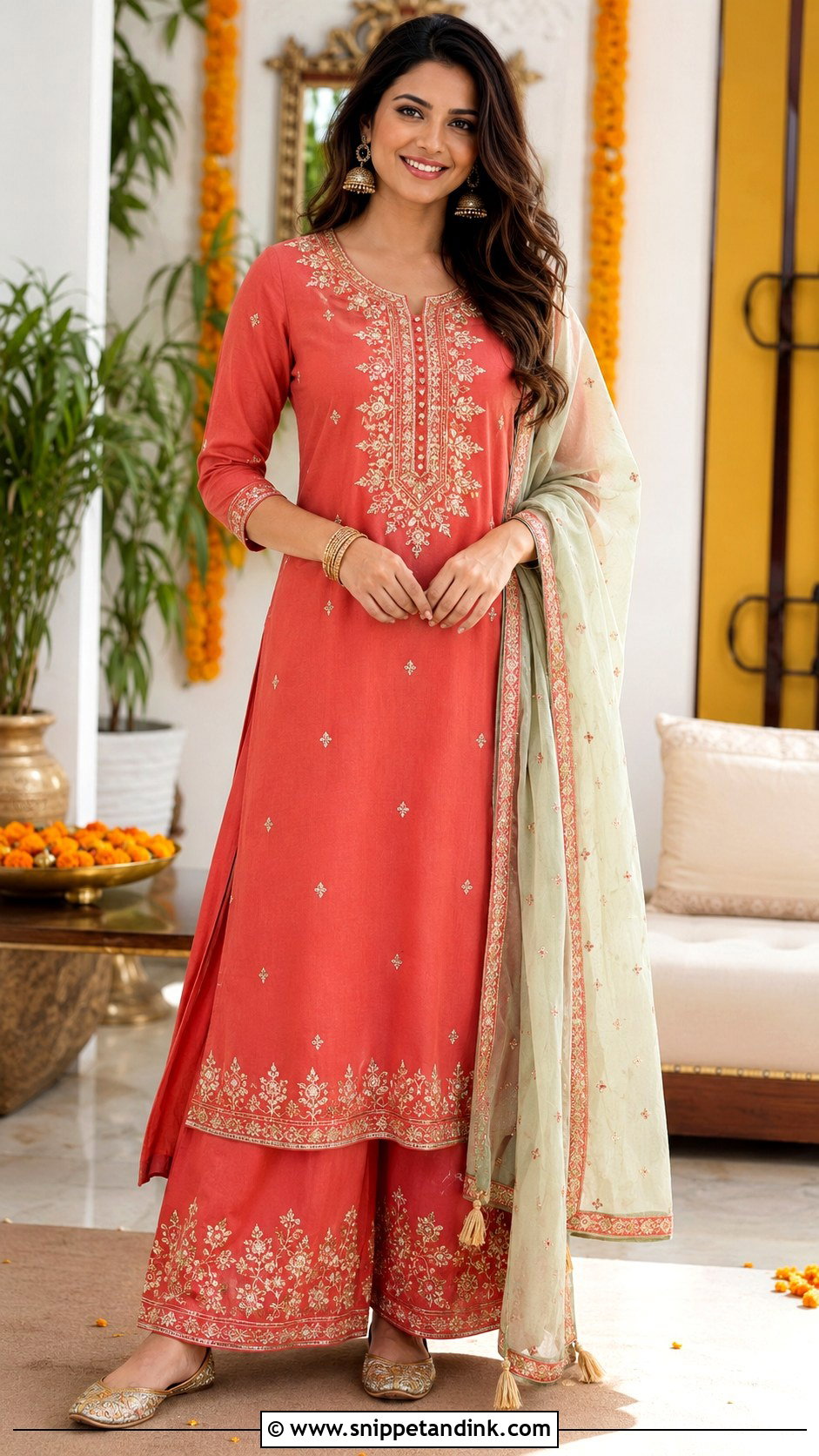 Palazzo Suit For Family Function - Snippet and Ink - 25 Indian Wedding Outfits for Brides Sister