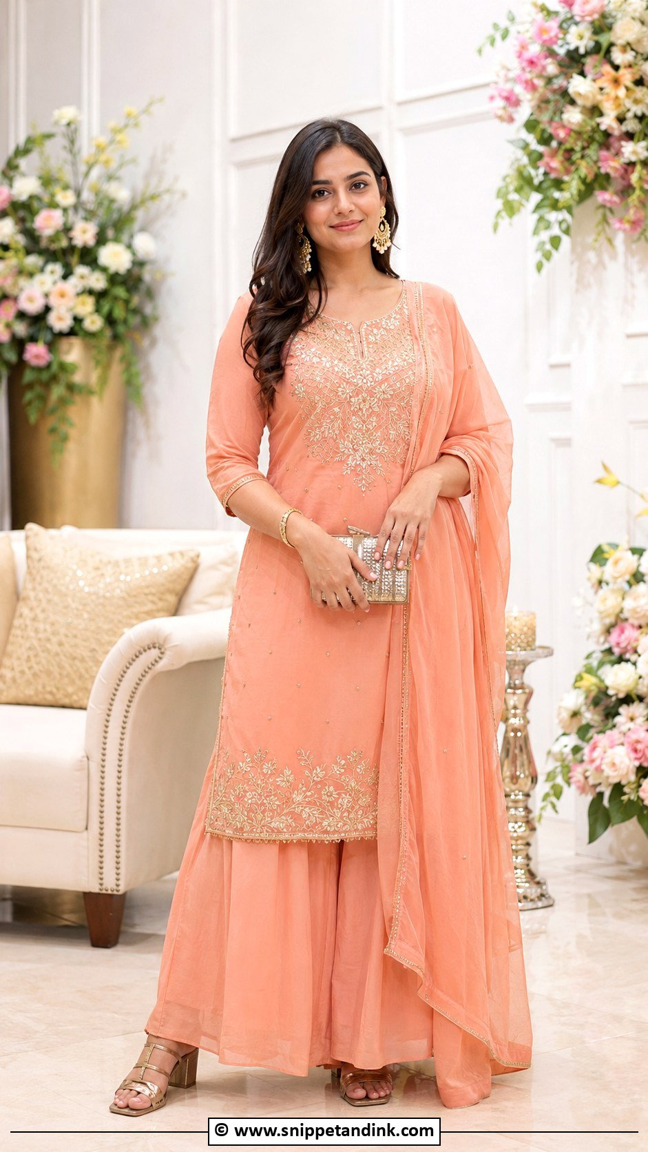 Palazzo Suit For Roka Ceremony - Snippet and Ink - 35 Roka Ceremony Outfits