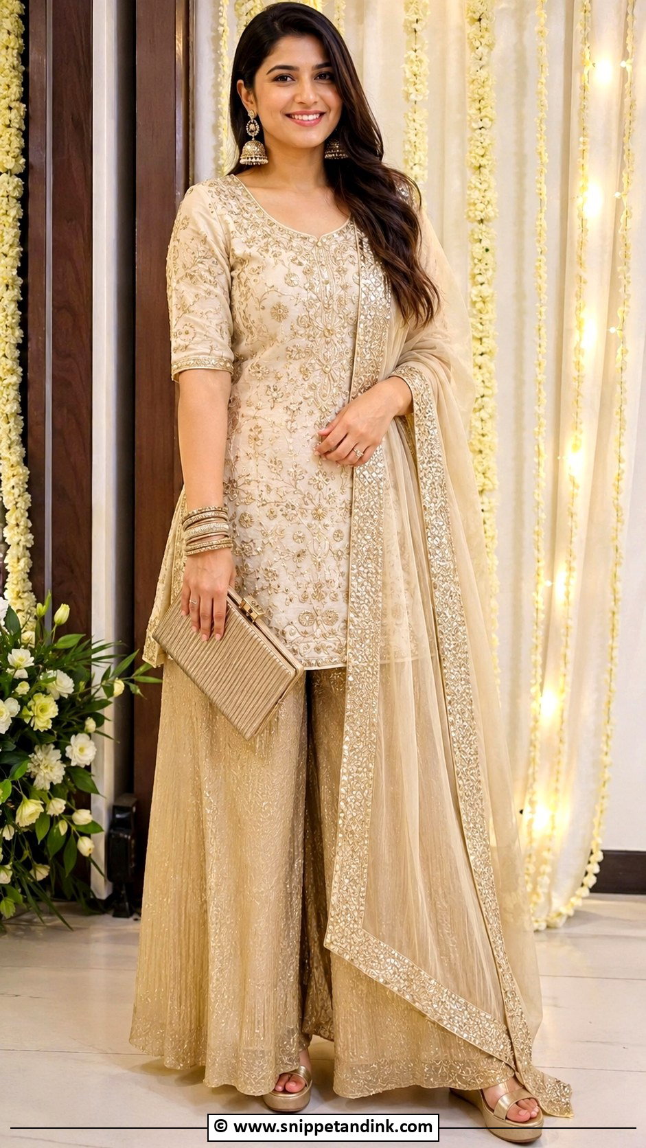 Palazzo Suit For Sangeet Night - Snippet and Ink - 35 Sangeet Night Outfit Ideas