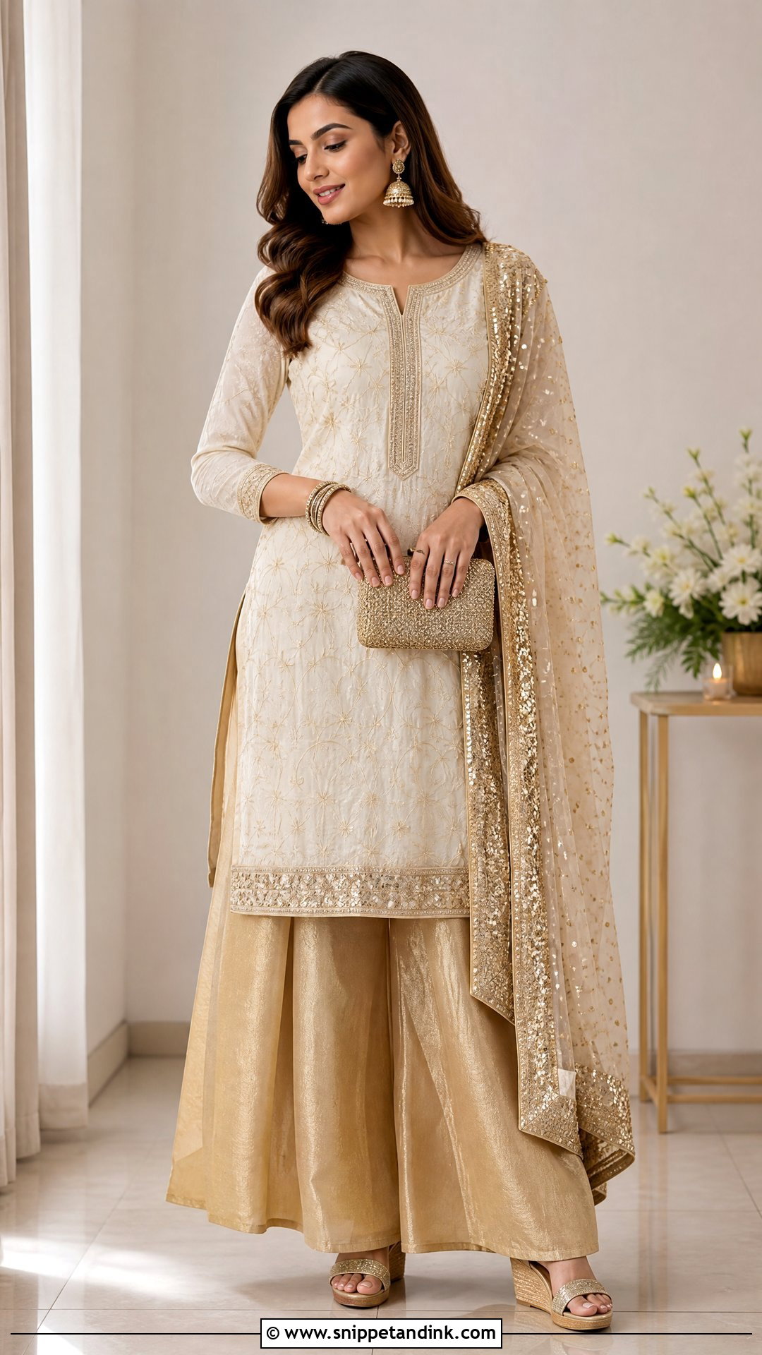 Palazzo Suit For Sangeet - Snippet and Ink - 25 Outfit for Sangeet Function Ideas