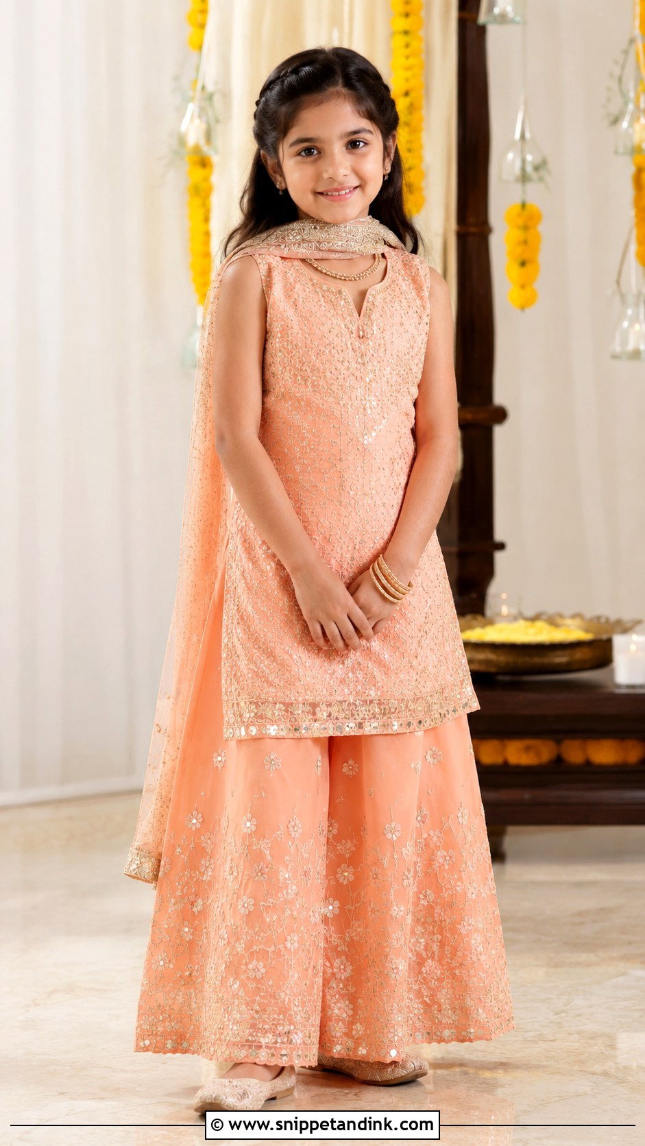 Palazzo Suit Indian Kids Wedding Dress - Snippet and Ink - 25 Indian Kids Wedding Dresses