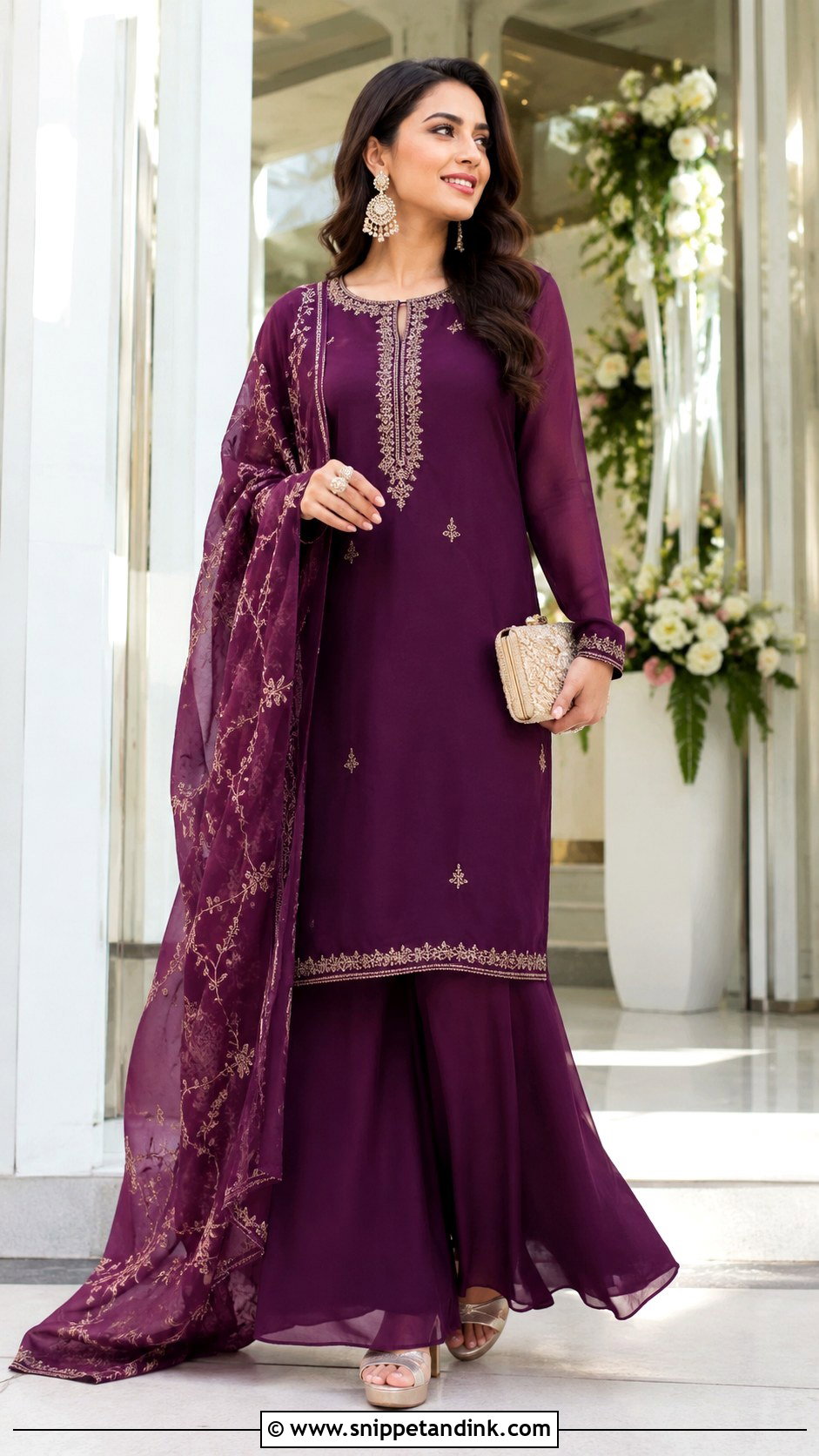 Palazzo Suit Marriage Function Outfit - Snippet and Ink - 20 Outfit for Marriage Function Ideas