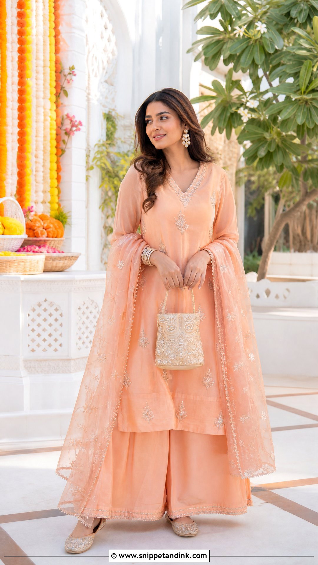 Palazzo Suit Outfit for Sisters Morning Function - Snippet and Ink - 20 Sister Marriage Outfit for Sister Ideas