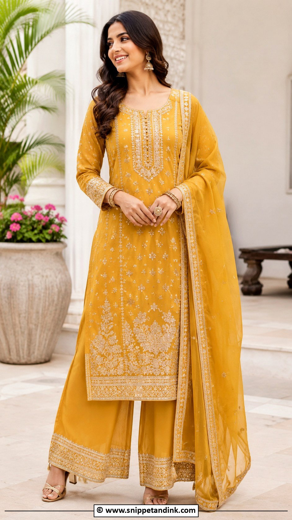 Palazzo Suit Outfit - Snippet and Ink - 30 Indian Wedding Outfit Ideas