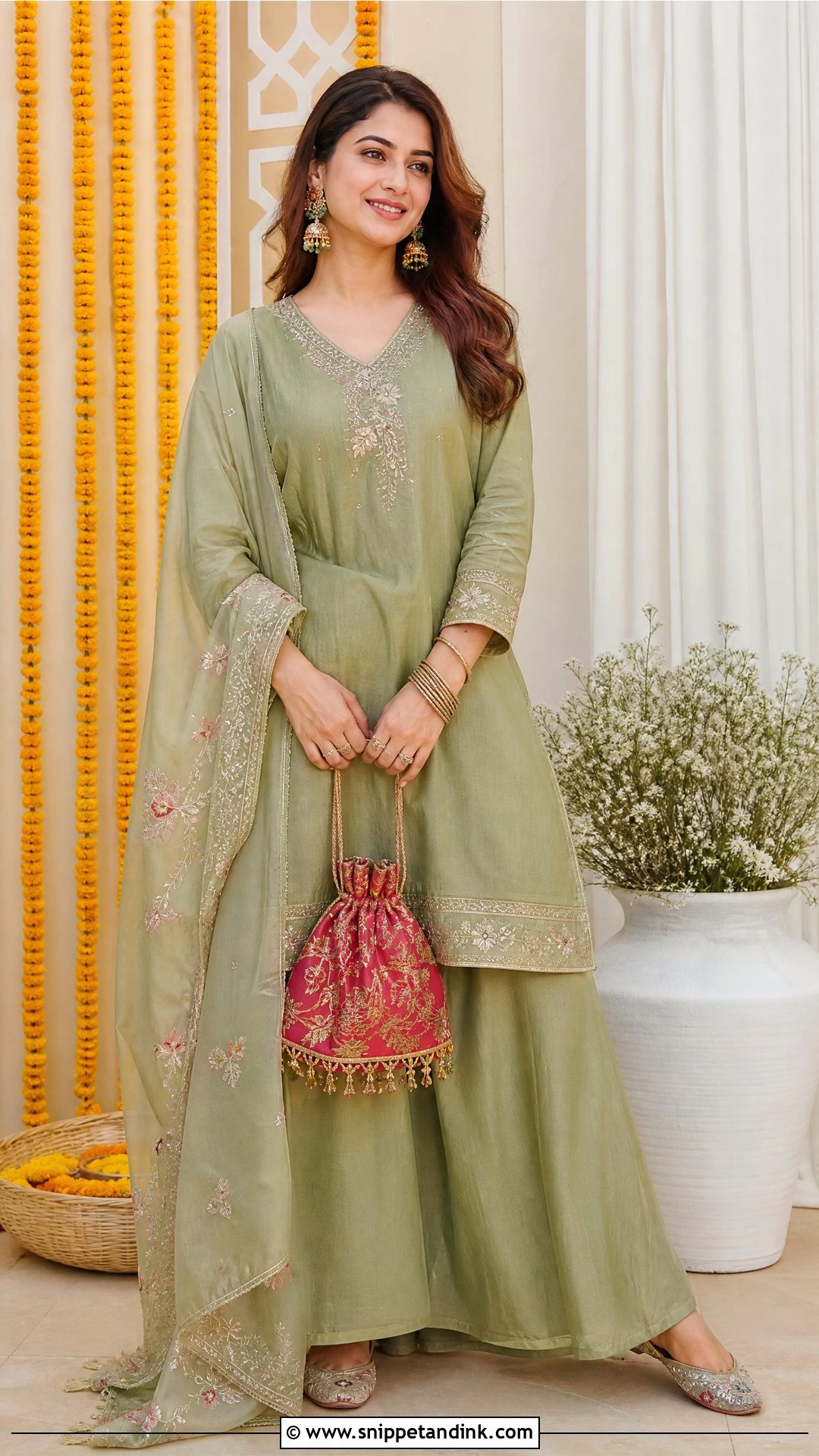 Palazzo Suit Roka Function Outfit - Snippet and Ink - 20 Outfits for Marriage Functions