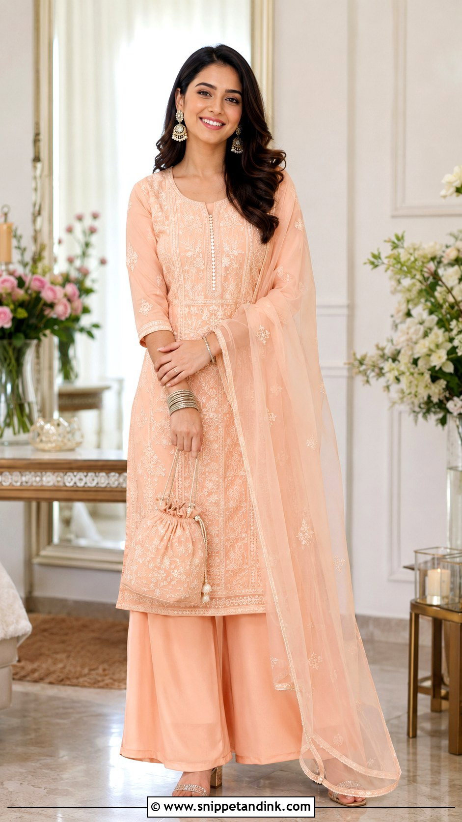 Palazzo Suit Roka Outfit - Snippet and Ink - 20 Roka Ceremony Outfits for Sister