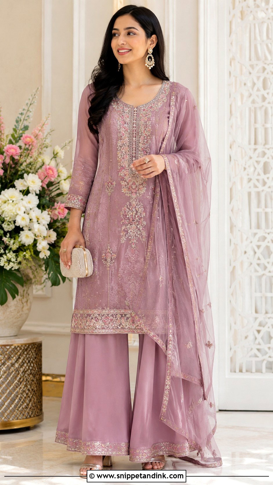 Palazzo Suit Roka Outfit - Snippet and Ink - 30 Roka Outfits for Bride
