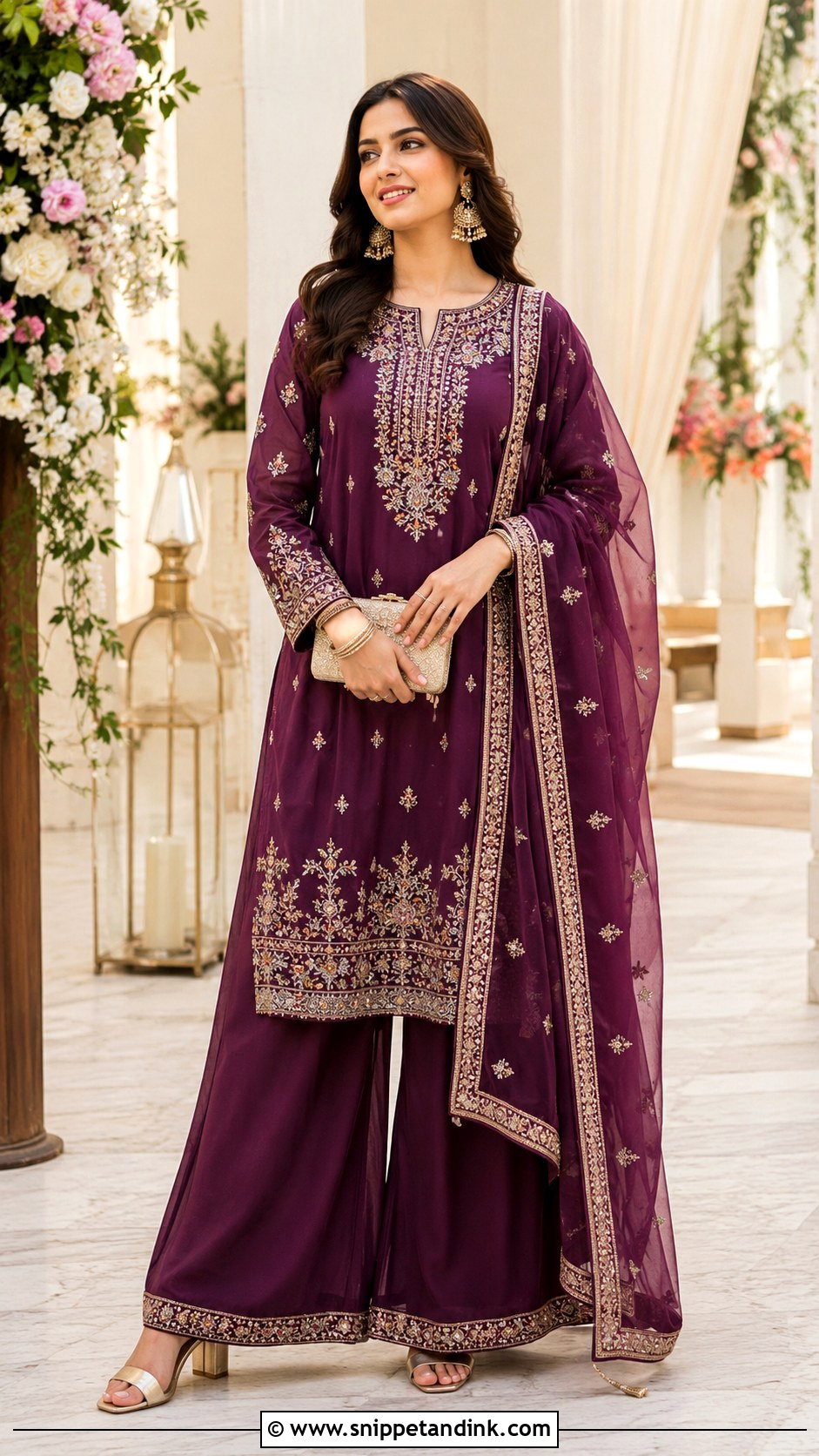 Palazzo Suit Wedding Dress - Snippet and Ink - 30 Indian Muslim Wedding Dresses