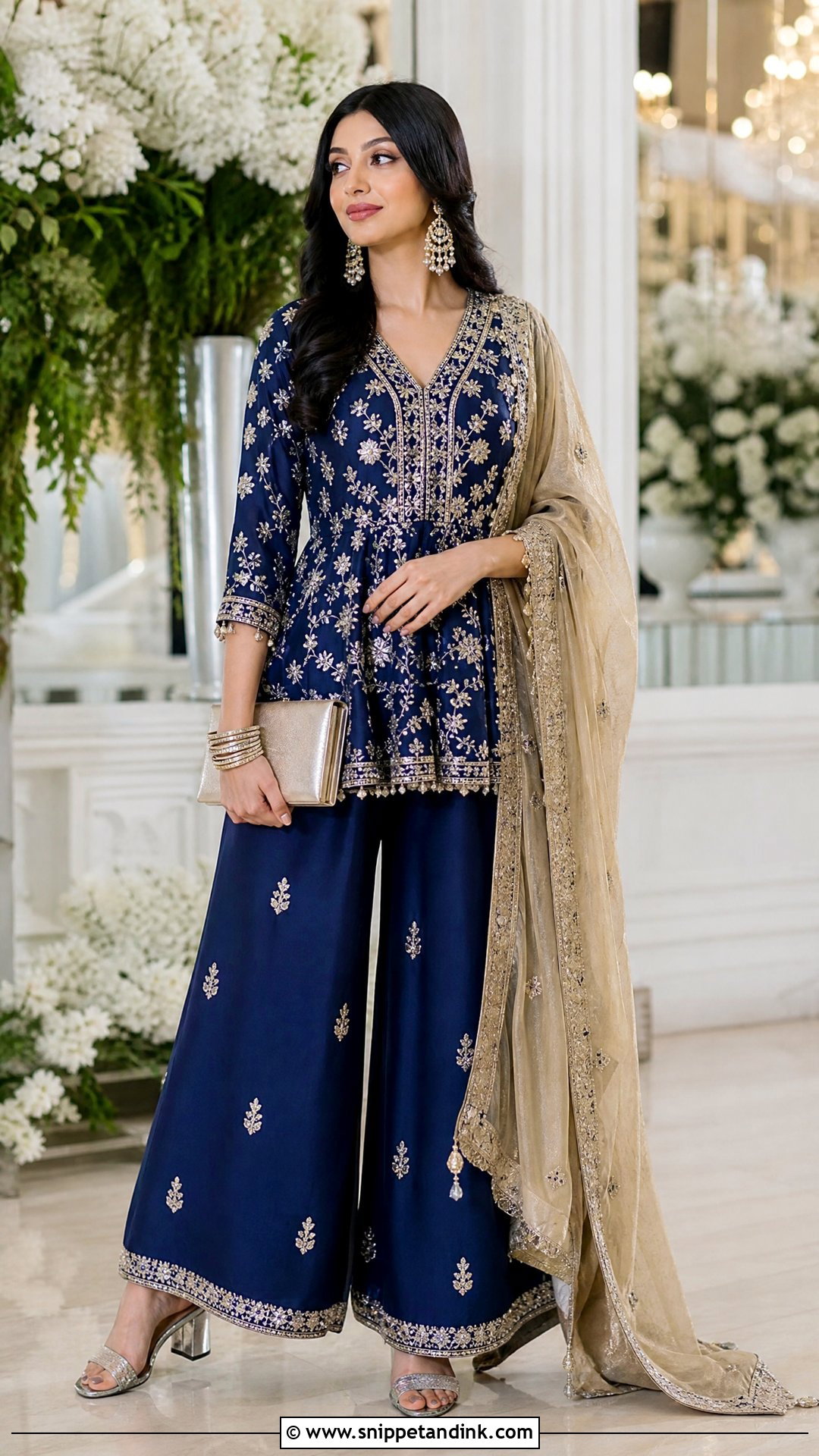 Palazzo Suit Wedding Look - Snippet and Ink - 25 Traditional Dress for Wedding Ideas