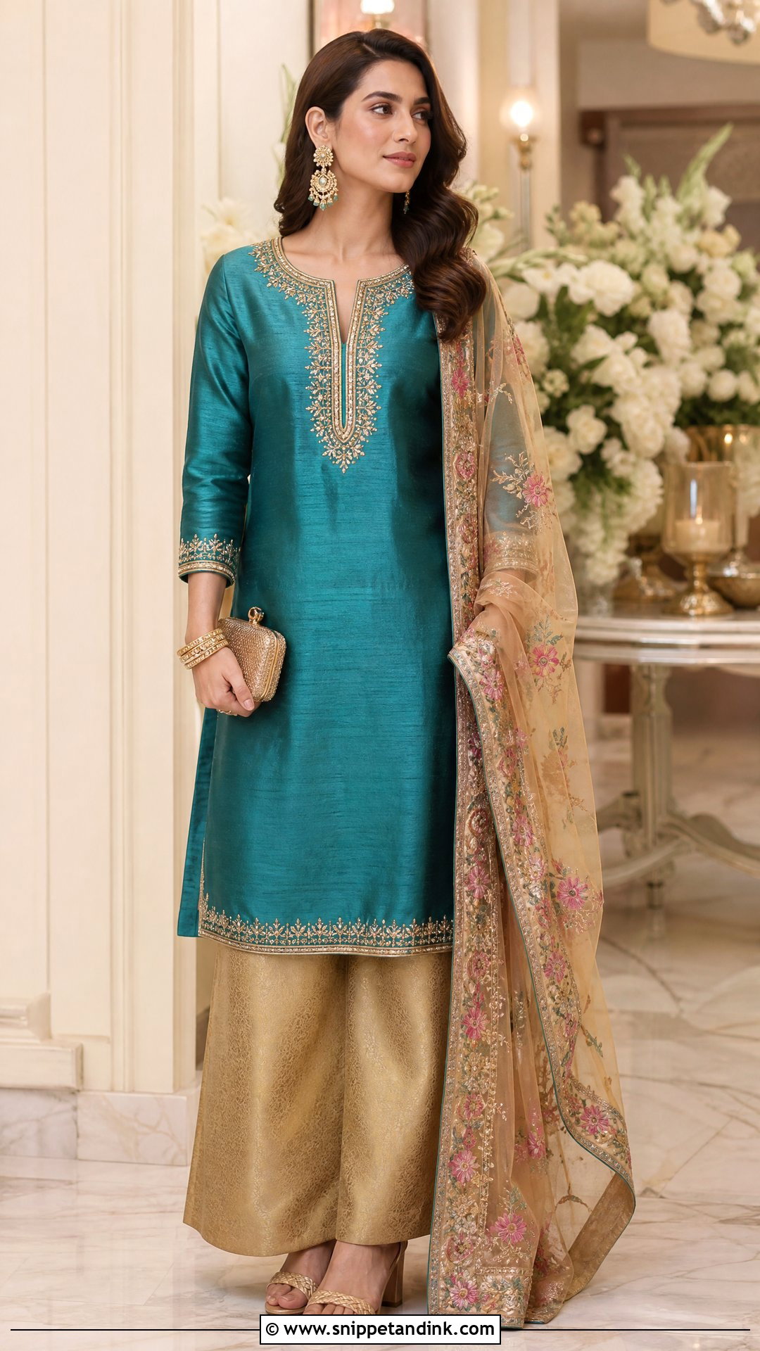 Palazzo Suit Wedding Outfit - Snippet and Ink - 20 Traditional Outfits for Wedding