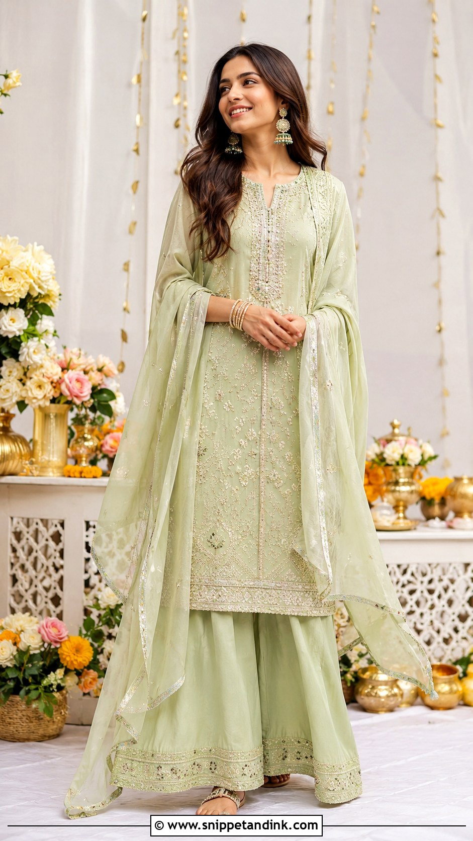 Palazzo Suit for Mehendi Function - Snippet and Ink - 25 Outfit for Mehendi Function Ideas
