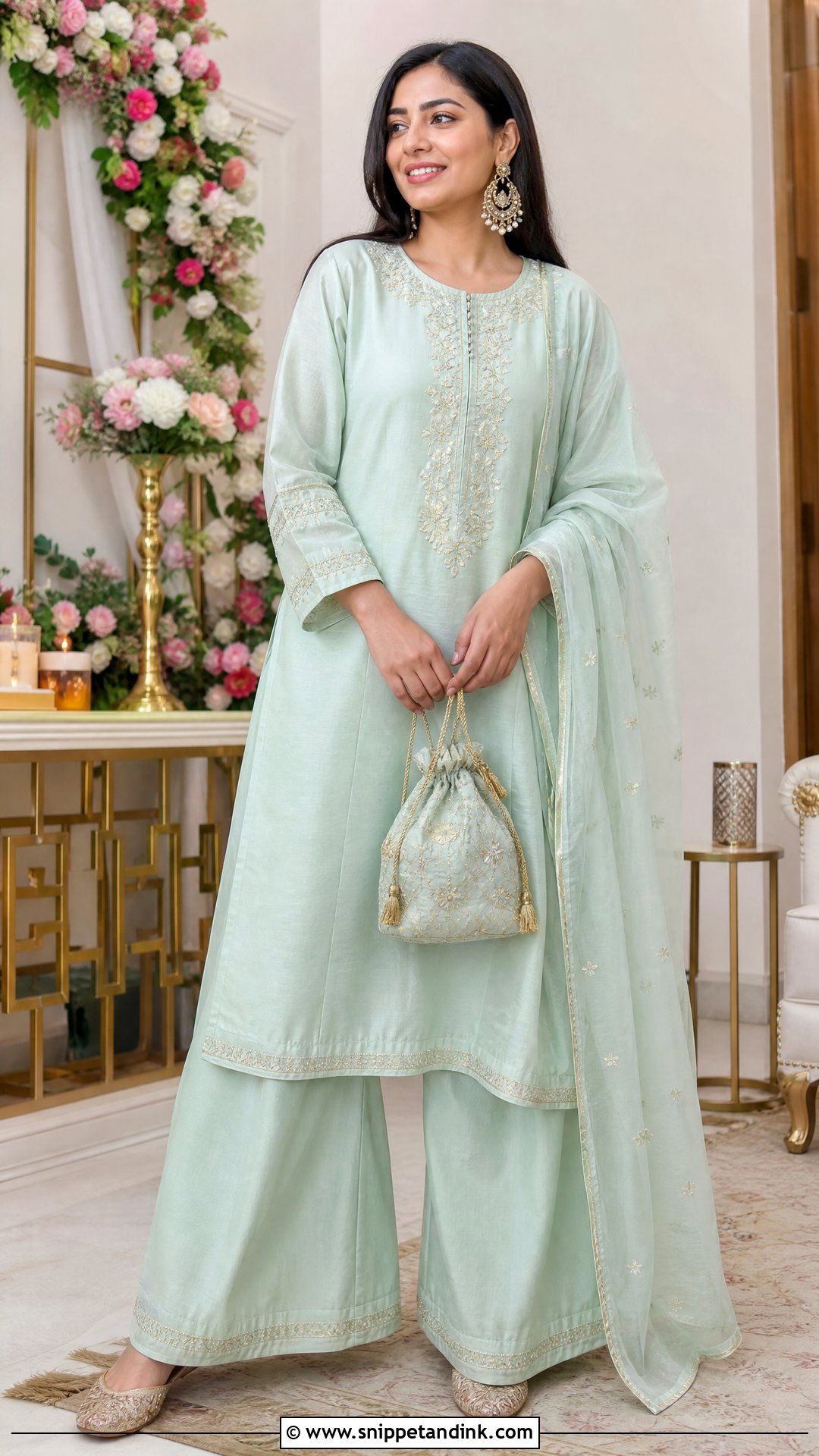 Palazzo Suit for Ring Ceremony - Snippet and Ink - 20 Ring Ceremony Outfit for Sister Ideas