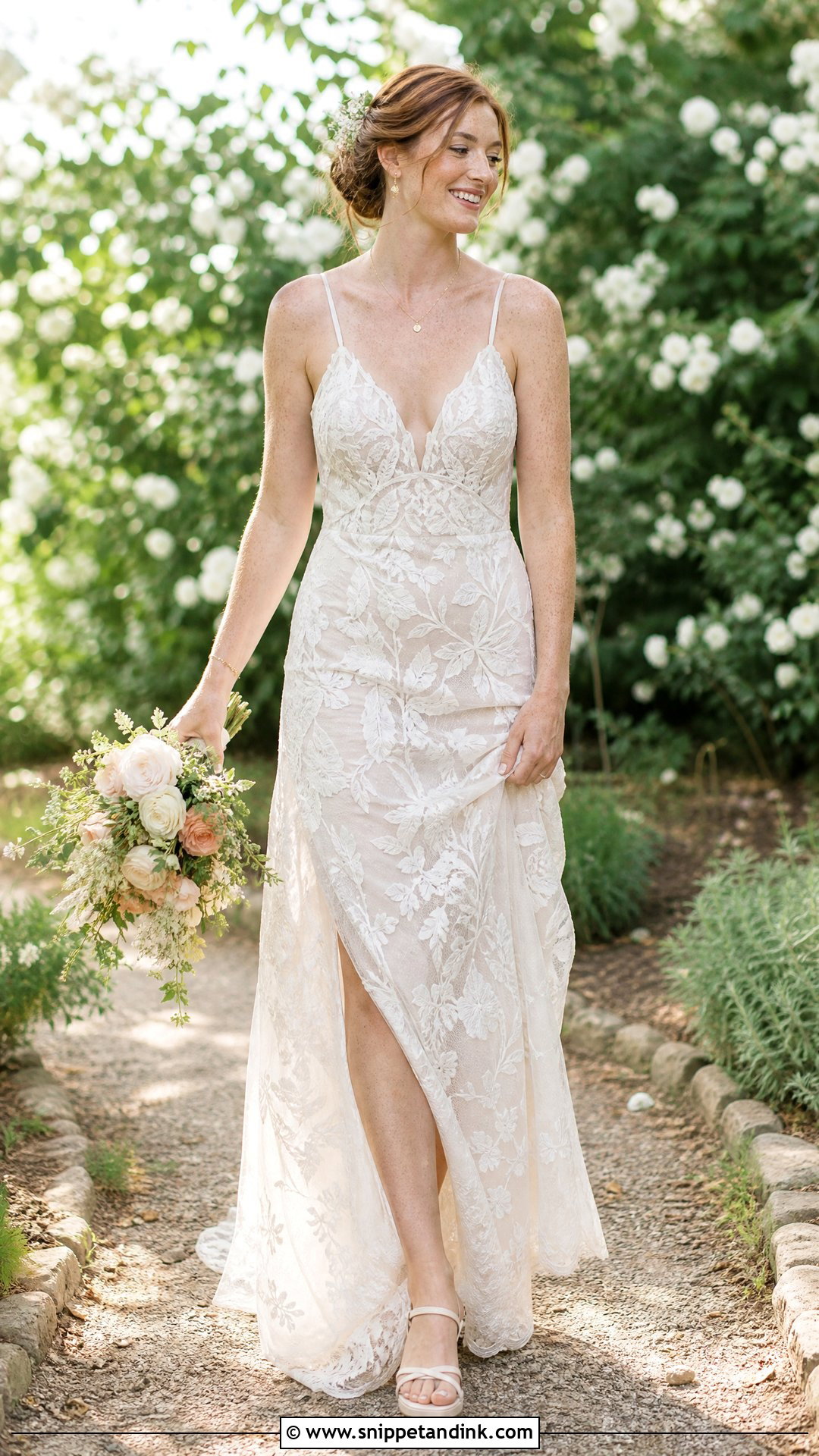 Pale Bride With Freckle Friendly Makeup - Snippet and Ink - 20 Pale Bride Ideas