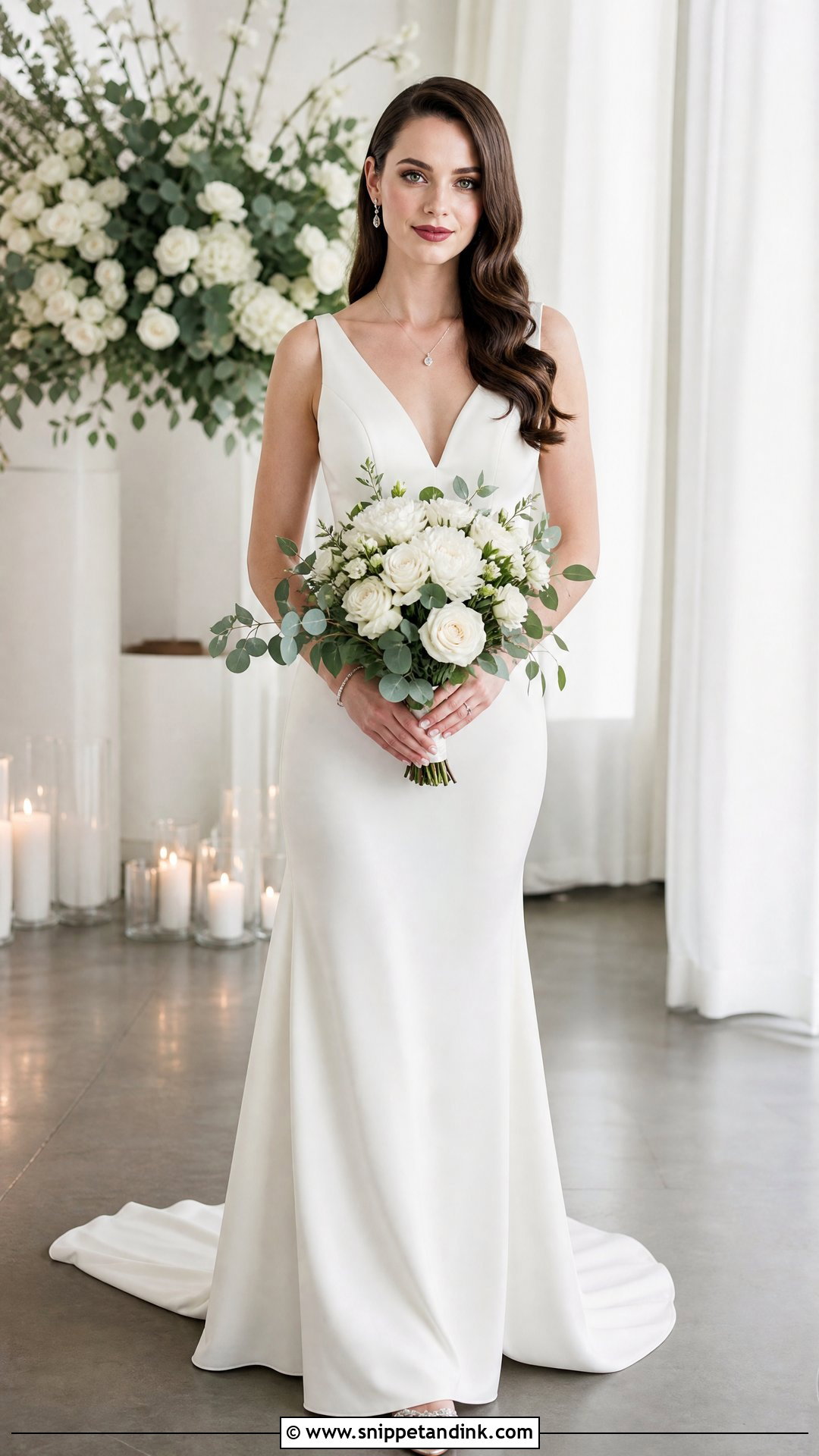 Pale Bride With Green Eye Makeup - Snippet and Ink - 20 Pale Bride Ideas