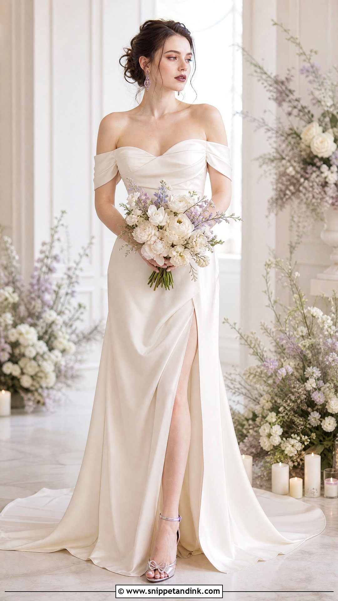 Pale Bride With Mauve Bridal Makeup - Snippet and Ink - 20 Pale Bride Ideas